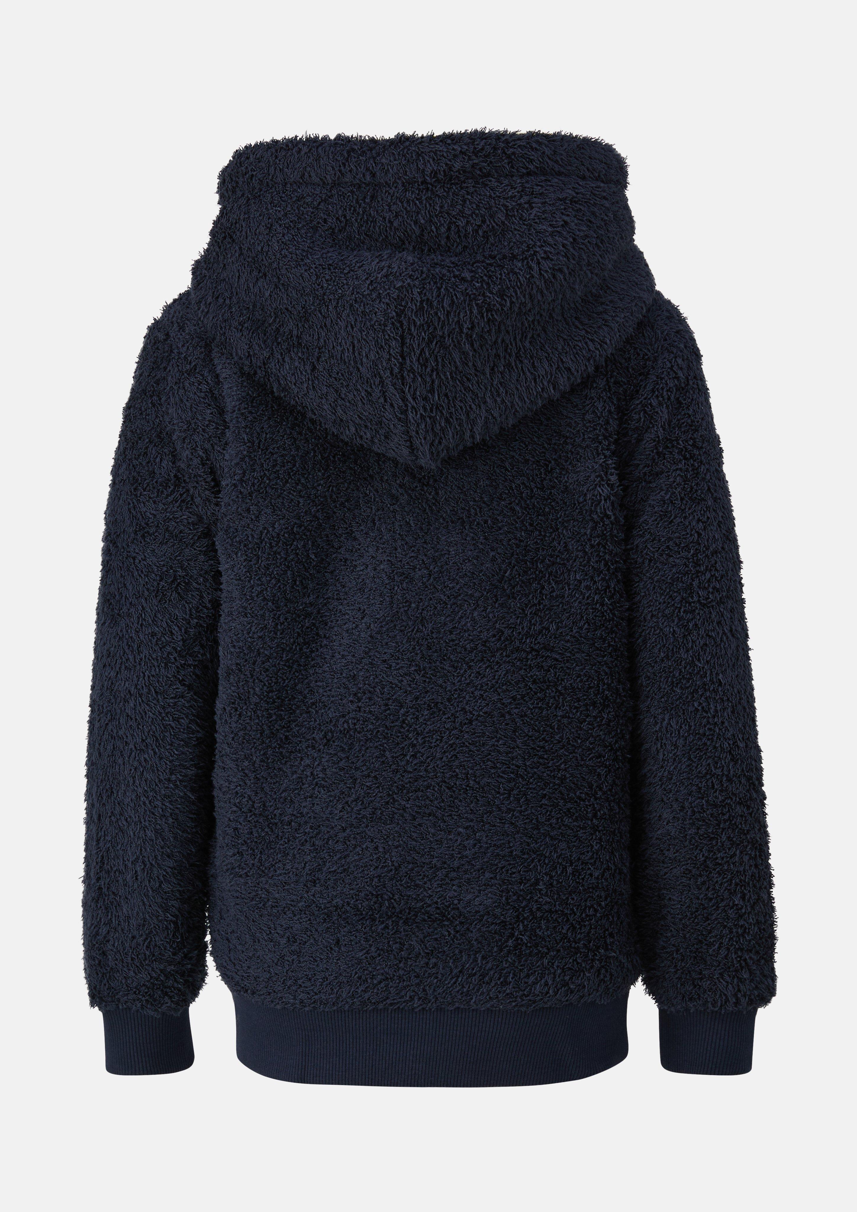 Kinder Kuschelige Sweatjacke aus Teddy-Fleece mit Kängurutasche in blau von s.Oliver