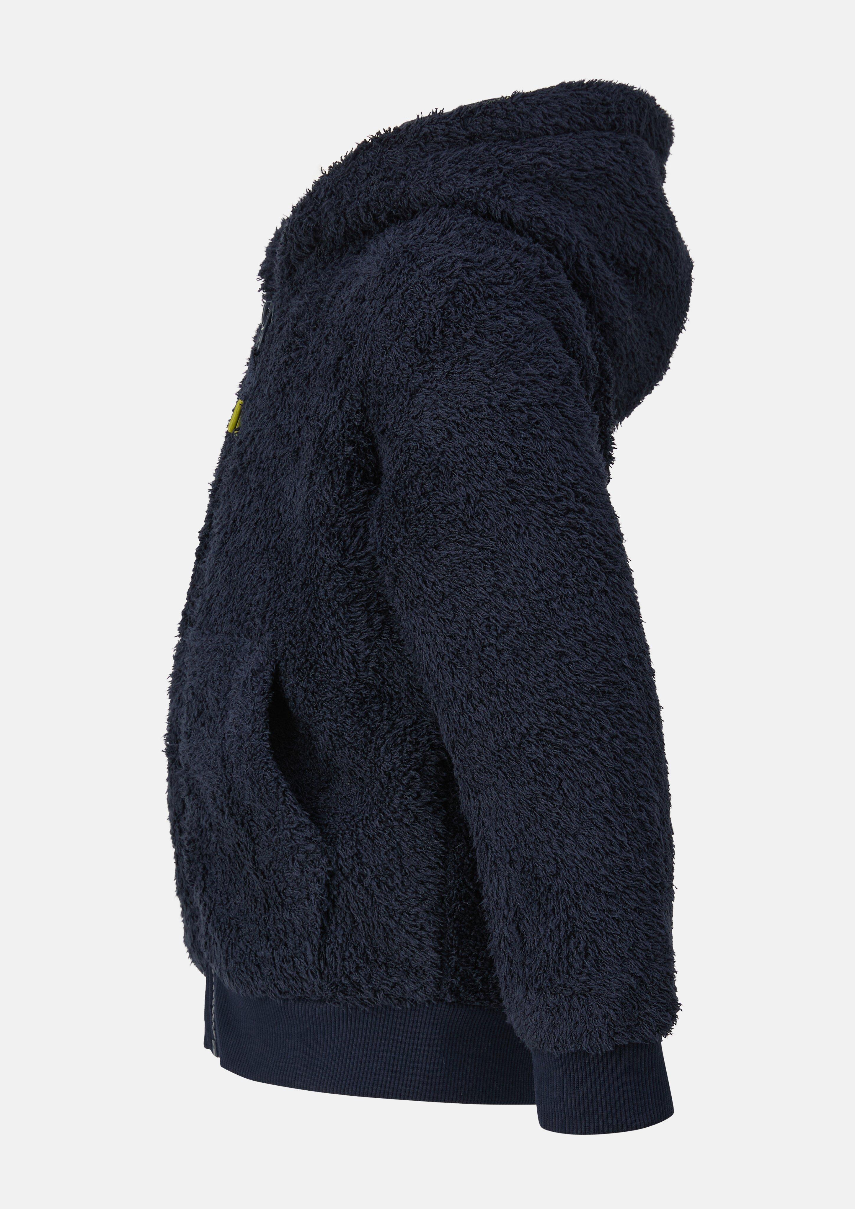 Kinder Kuschelige Sweatjacke aus Teddy-Fleece mit Kängurutasche in blau von s.Oliver