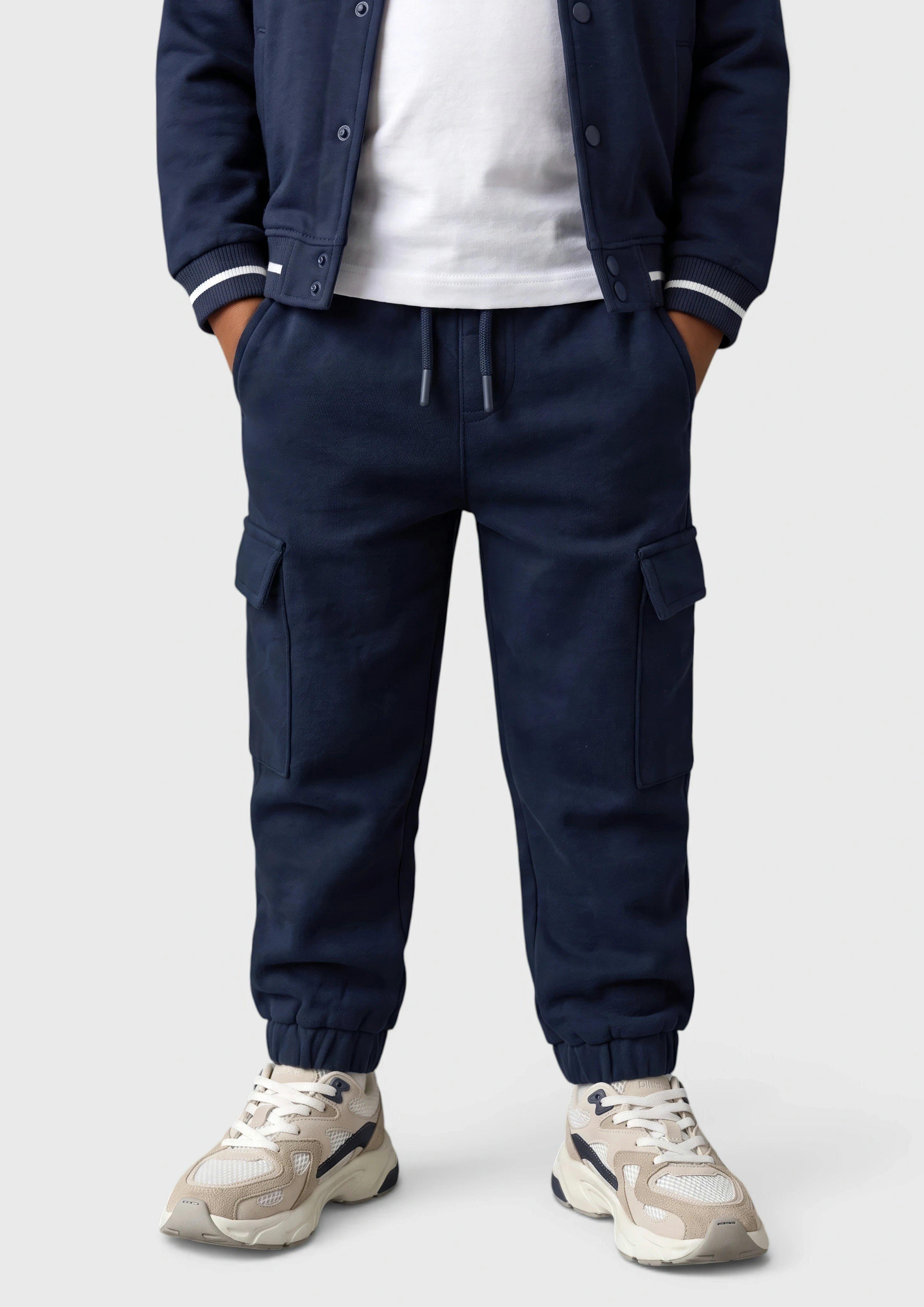 Jogginghose mit Cargotaschen in Farbe navy von s.Oliver