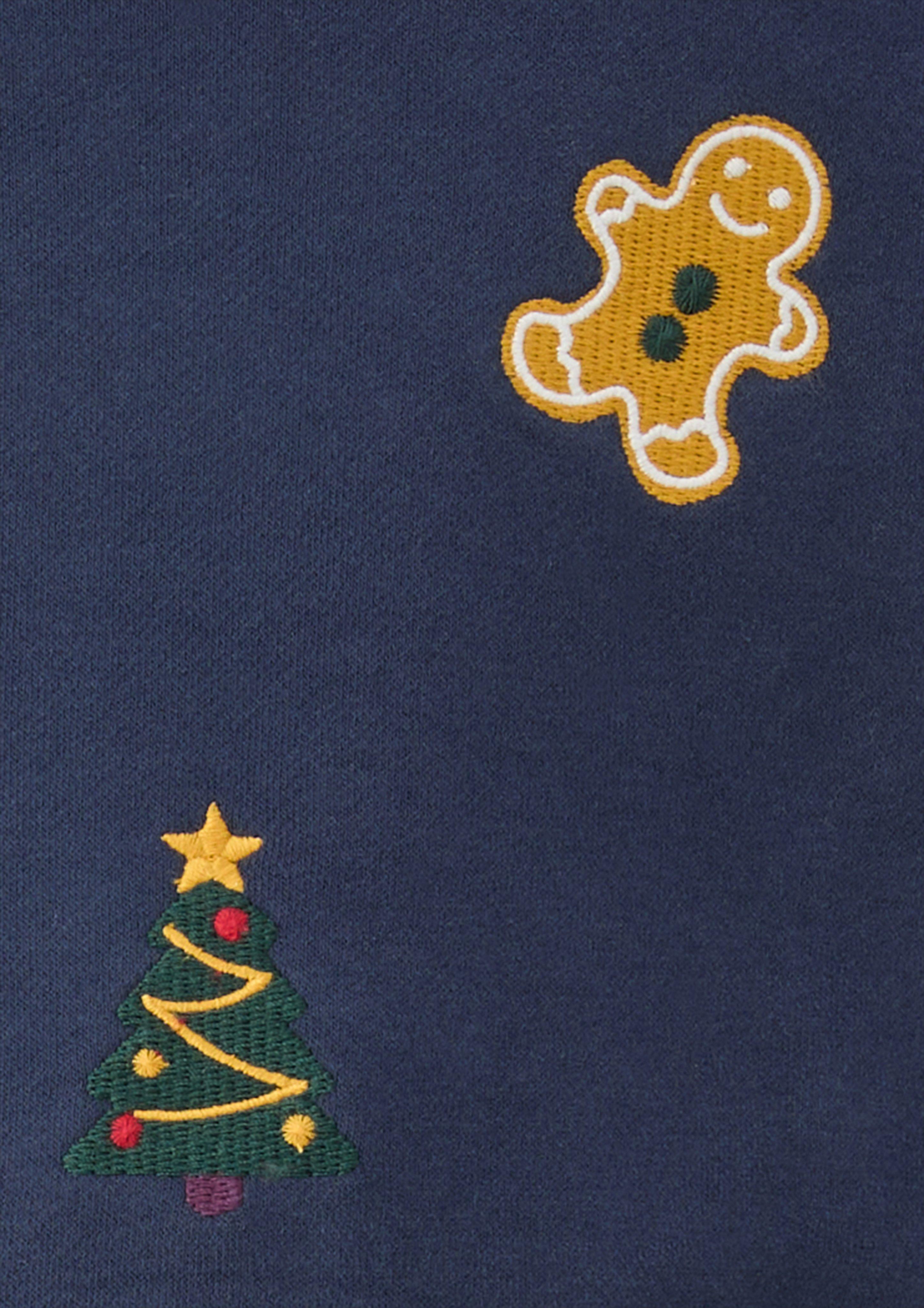 Kinder Kuscheliges X-Mas Sweatshirt mit Stickerei in blau von s.Oliver