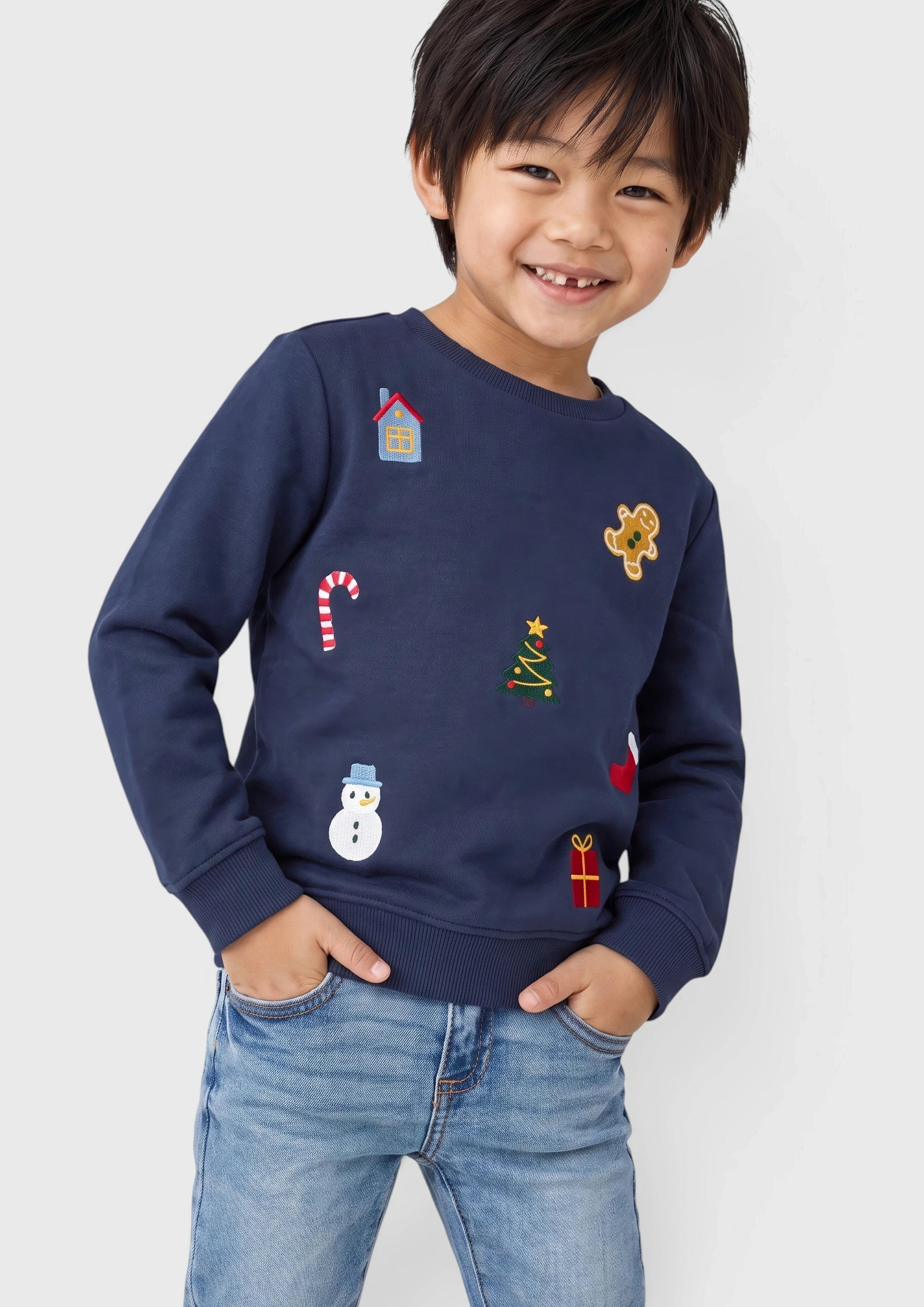 Junior Sweat-shirt en bleu de s.Oliver