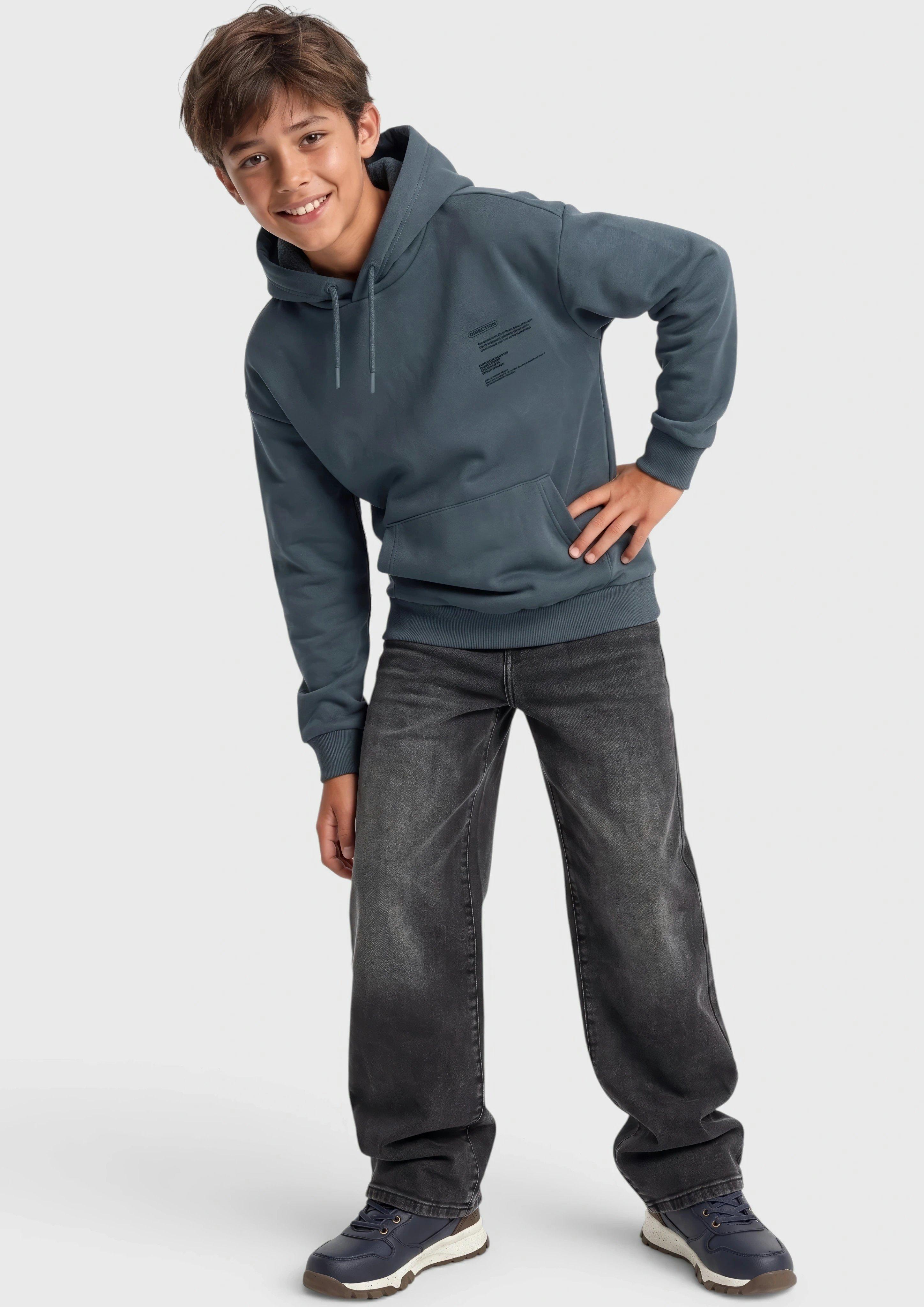 Kinder Kuscheliger Oversize Hoodie mit Print in grau von s.Oliver