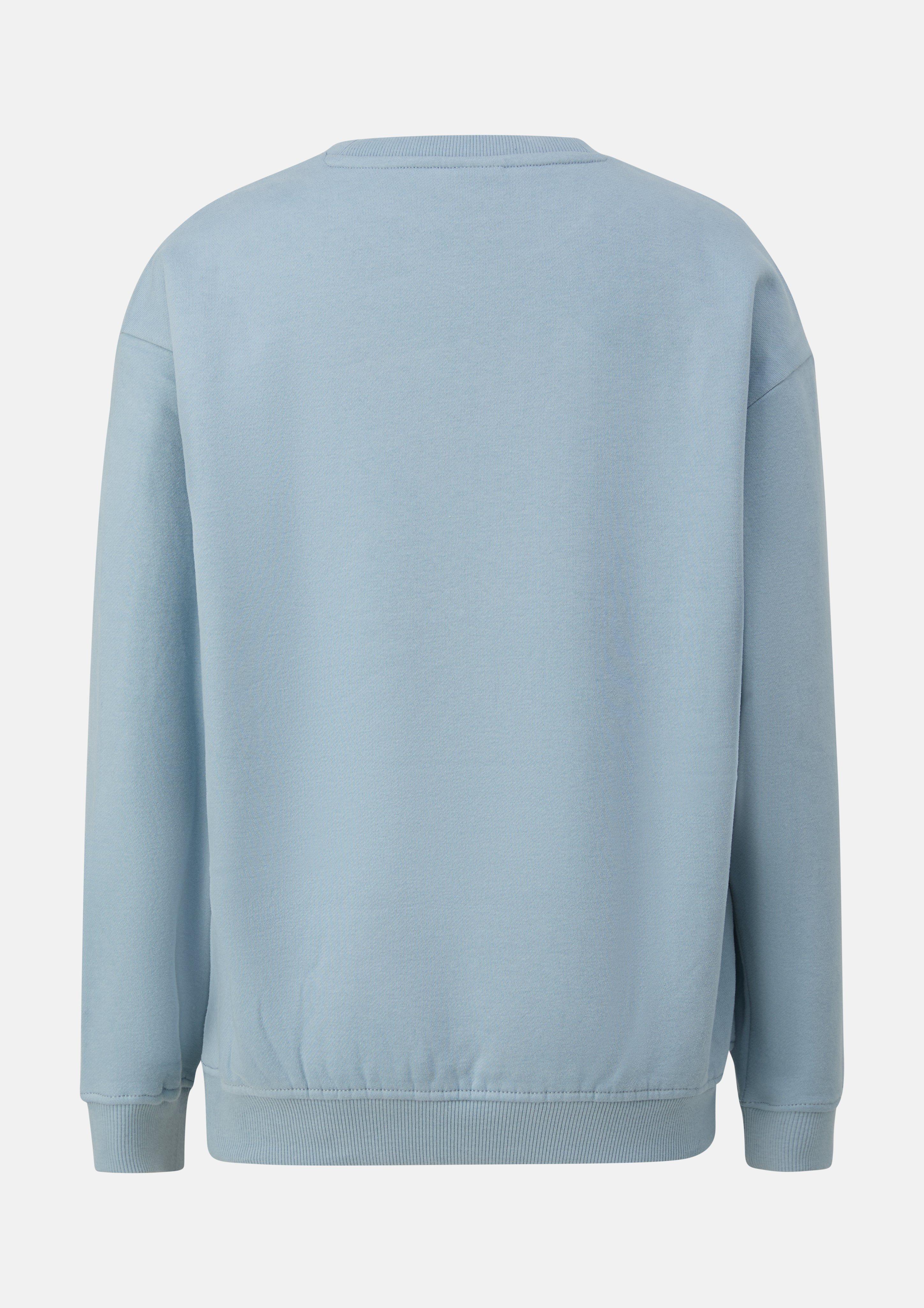 Kinder Kuscheliges Oversize Sweatshirt mit Print in blau von s.Oliver