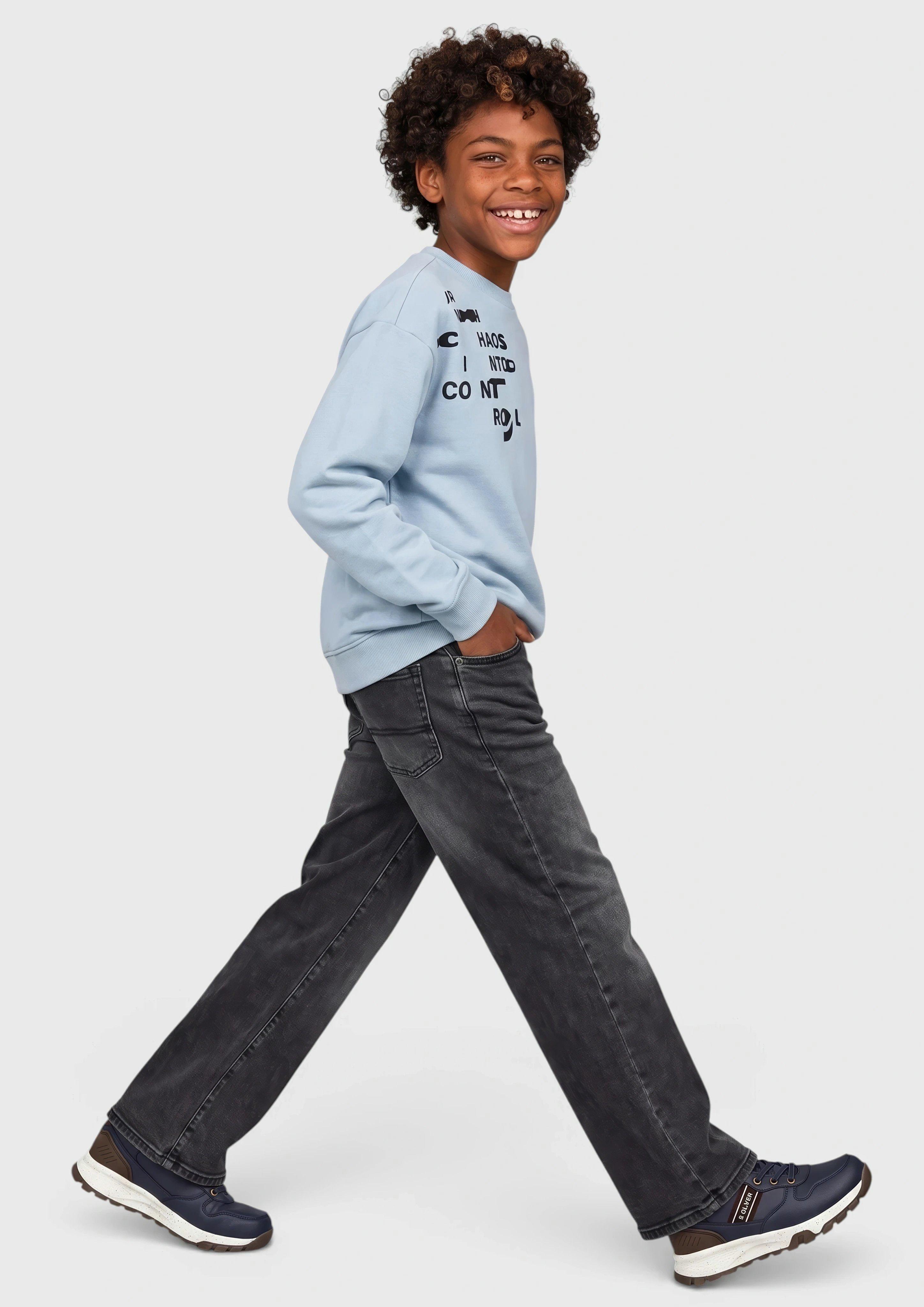 Knus oversized sweatshirt met print in lichtblauw van s.Oliver