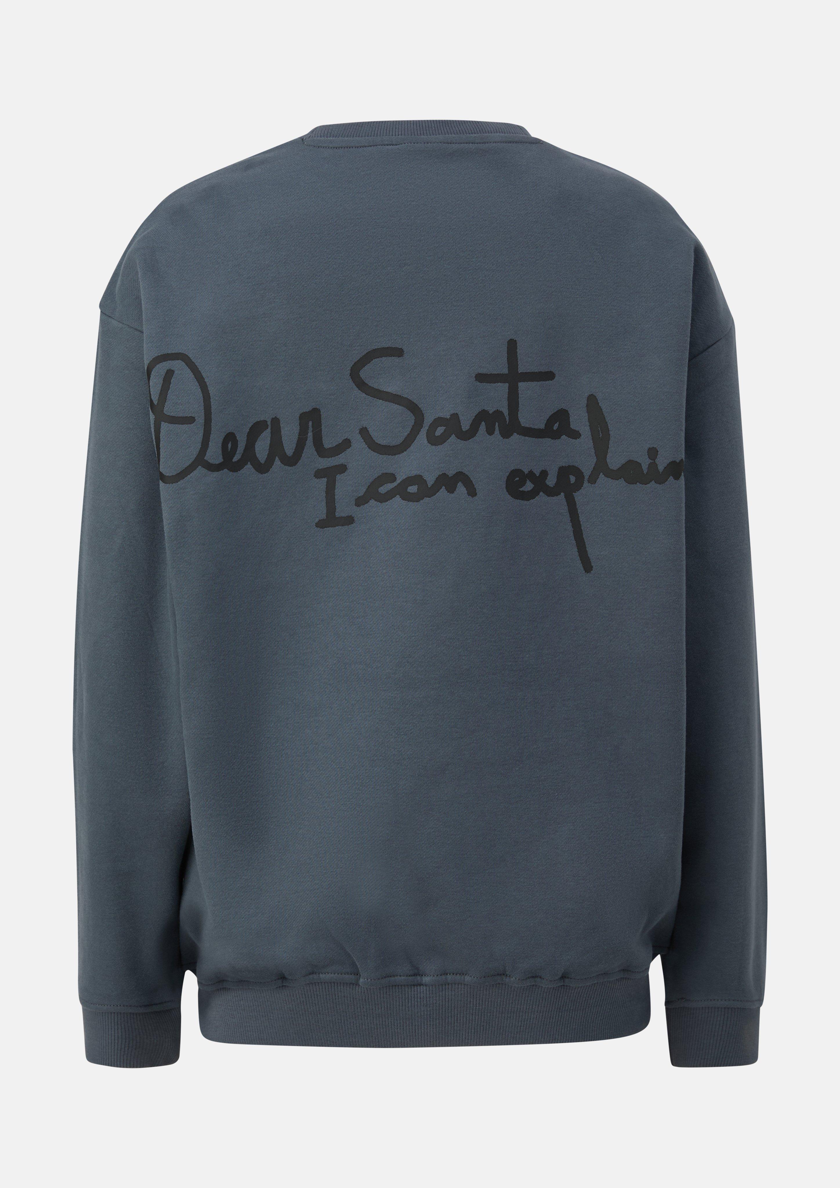 Kinder Kuscheliges Oversize Sweatshirt mit Print in grau von s.Oliver