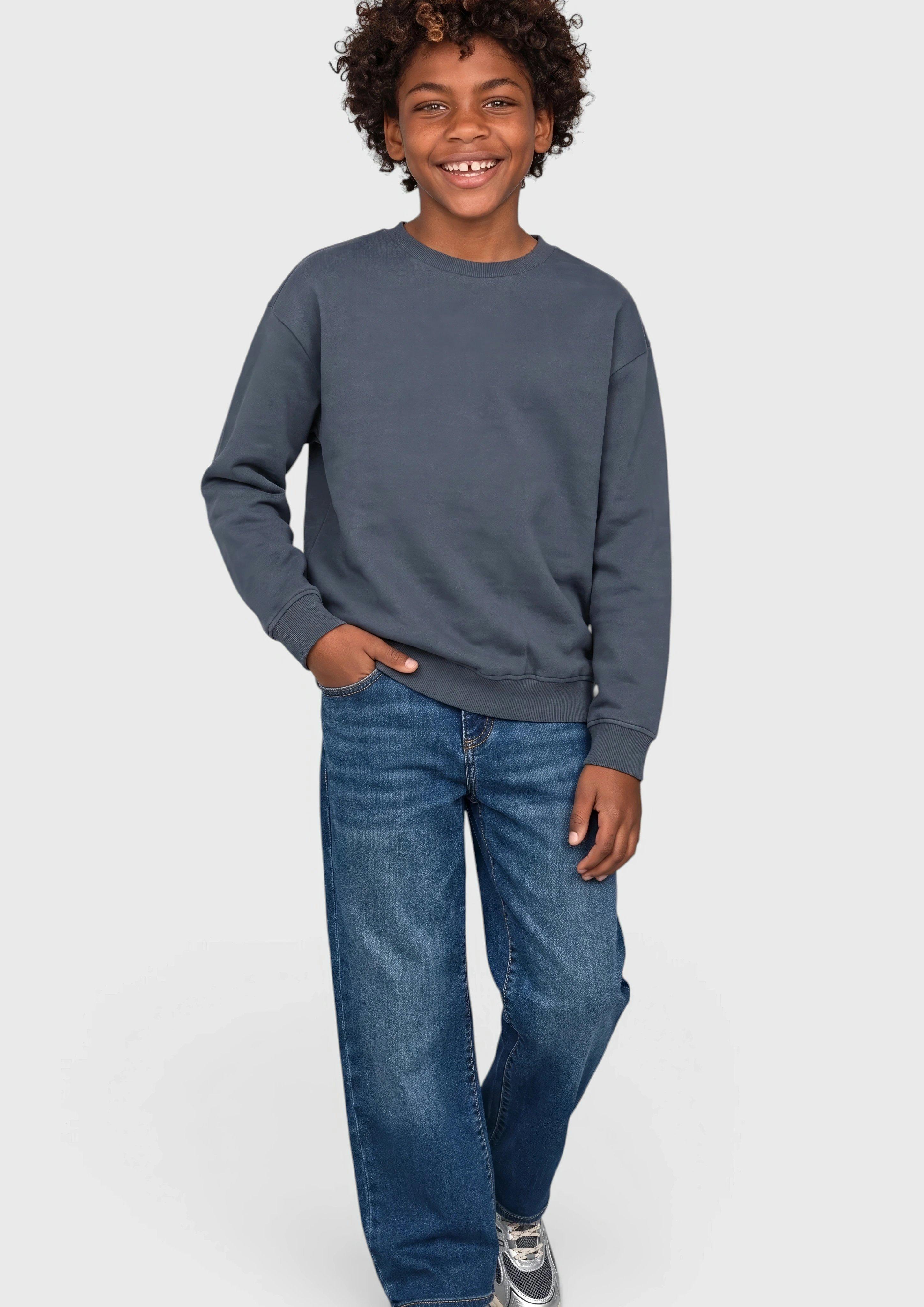 Junior Sweat-shirt oversize douillet avec imprimé en gris de s.Oliver