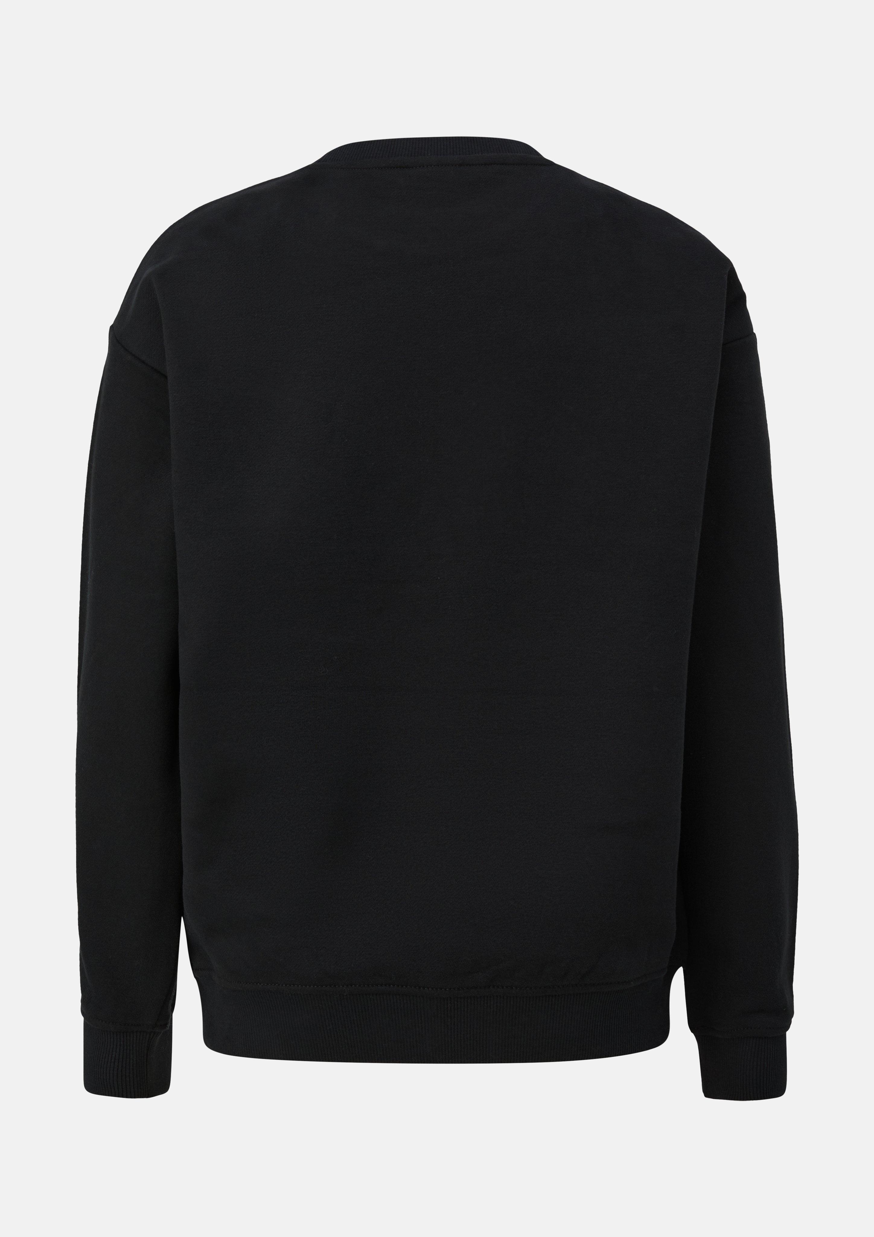 Kinder Kuscheliges Oversize Sweatshirt mit Print in schwarz von s.Oliver