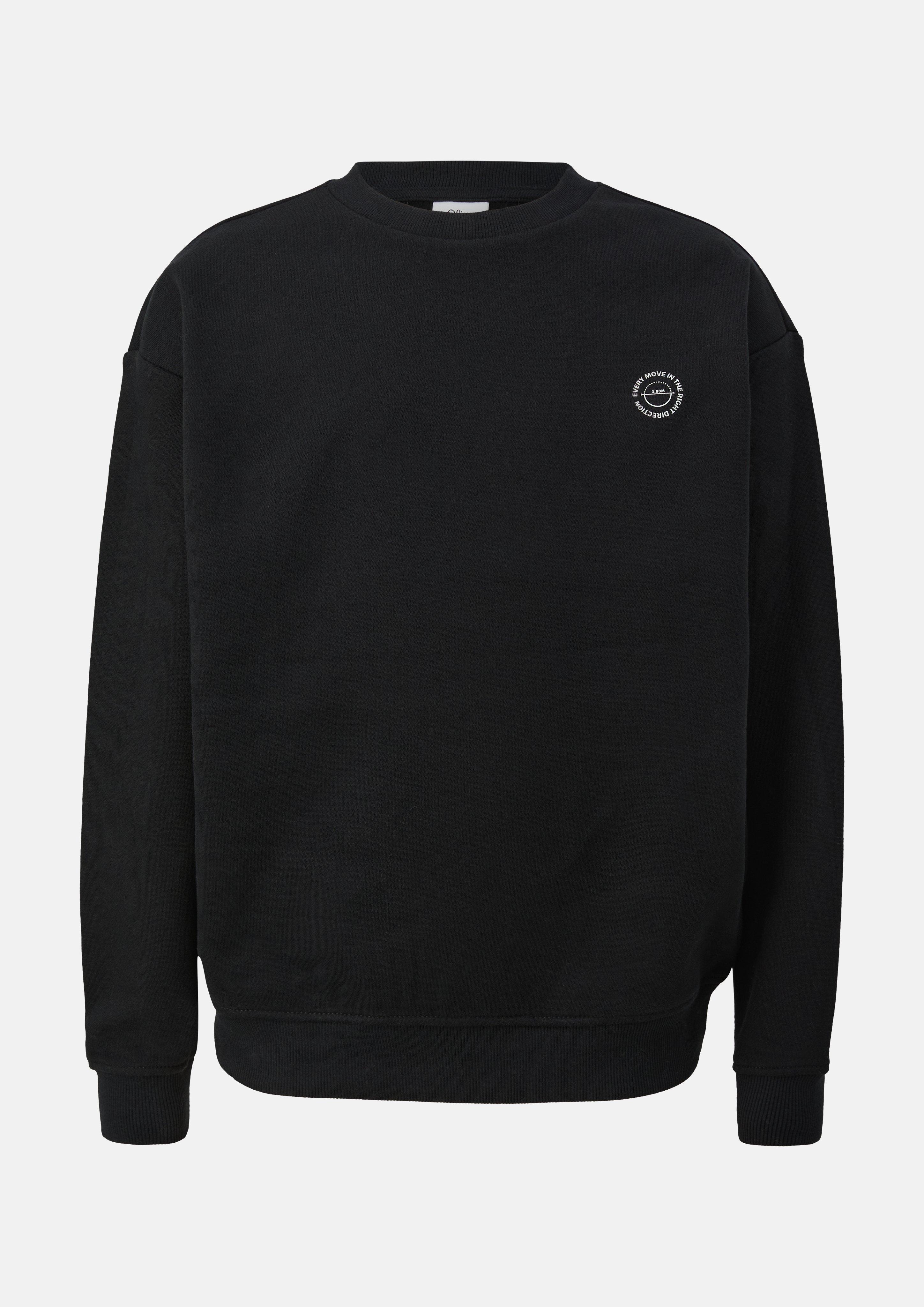 Kinder Kuscheliges Oversize Sweatshirt mit Print in schwarz von s.Oliver