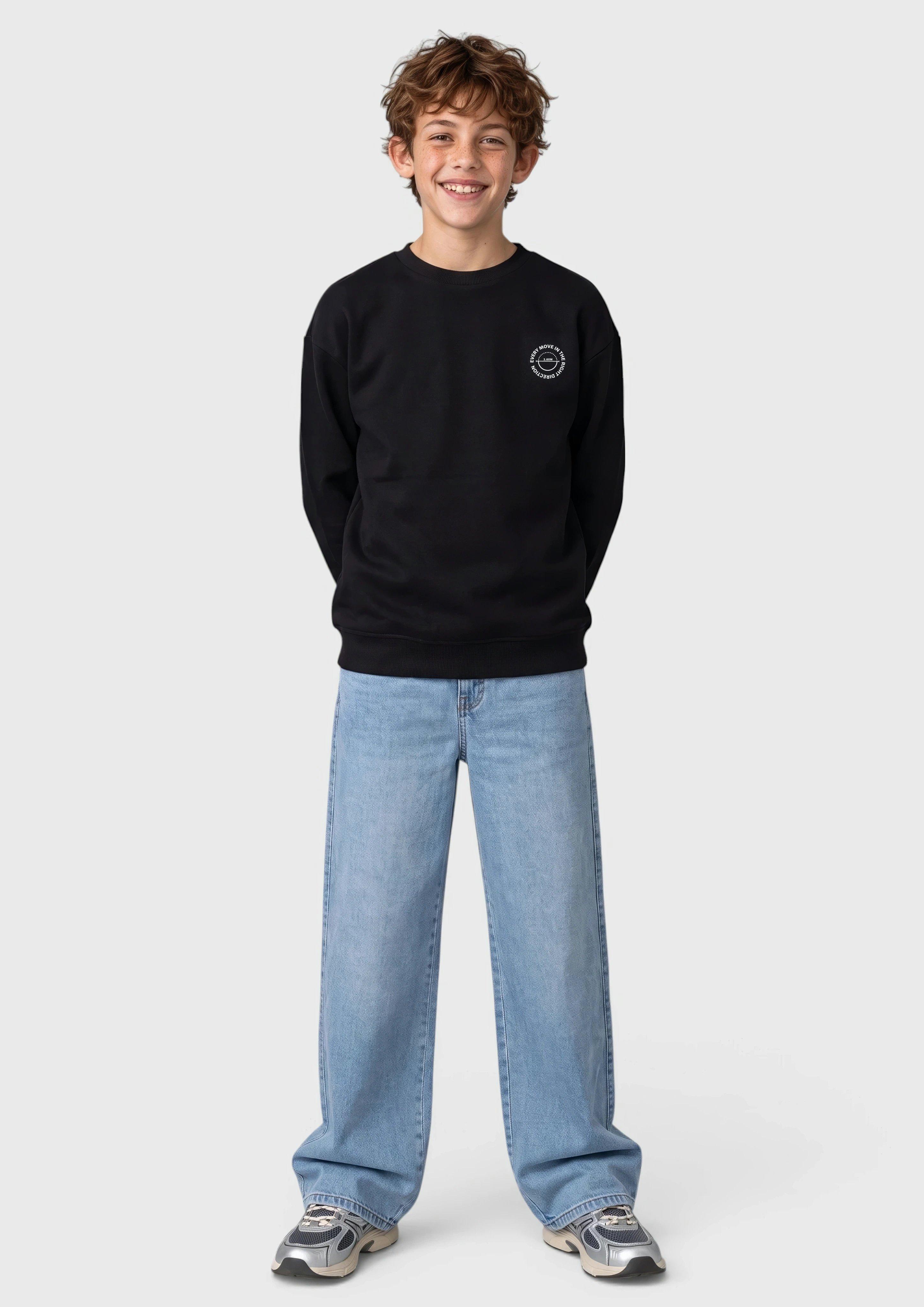 Kinder Kuscheliges Oversize Sweatshirt mit Print in schwarz von s.Oliver