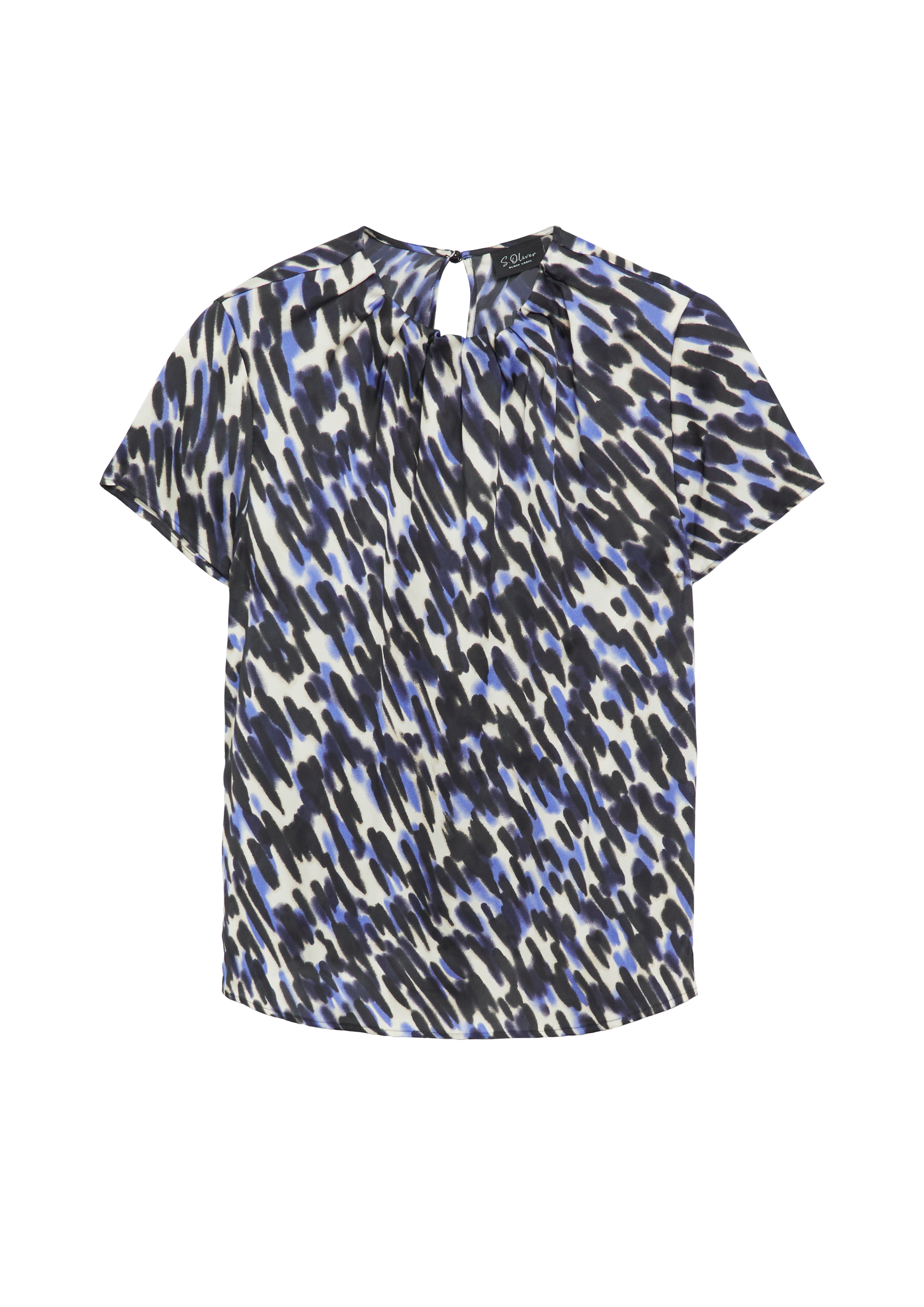 Satinierte Bluse mit Falten-Detail und Knopfverschluss