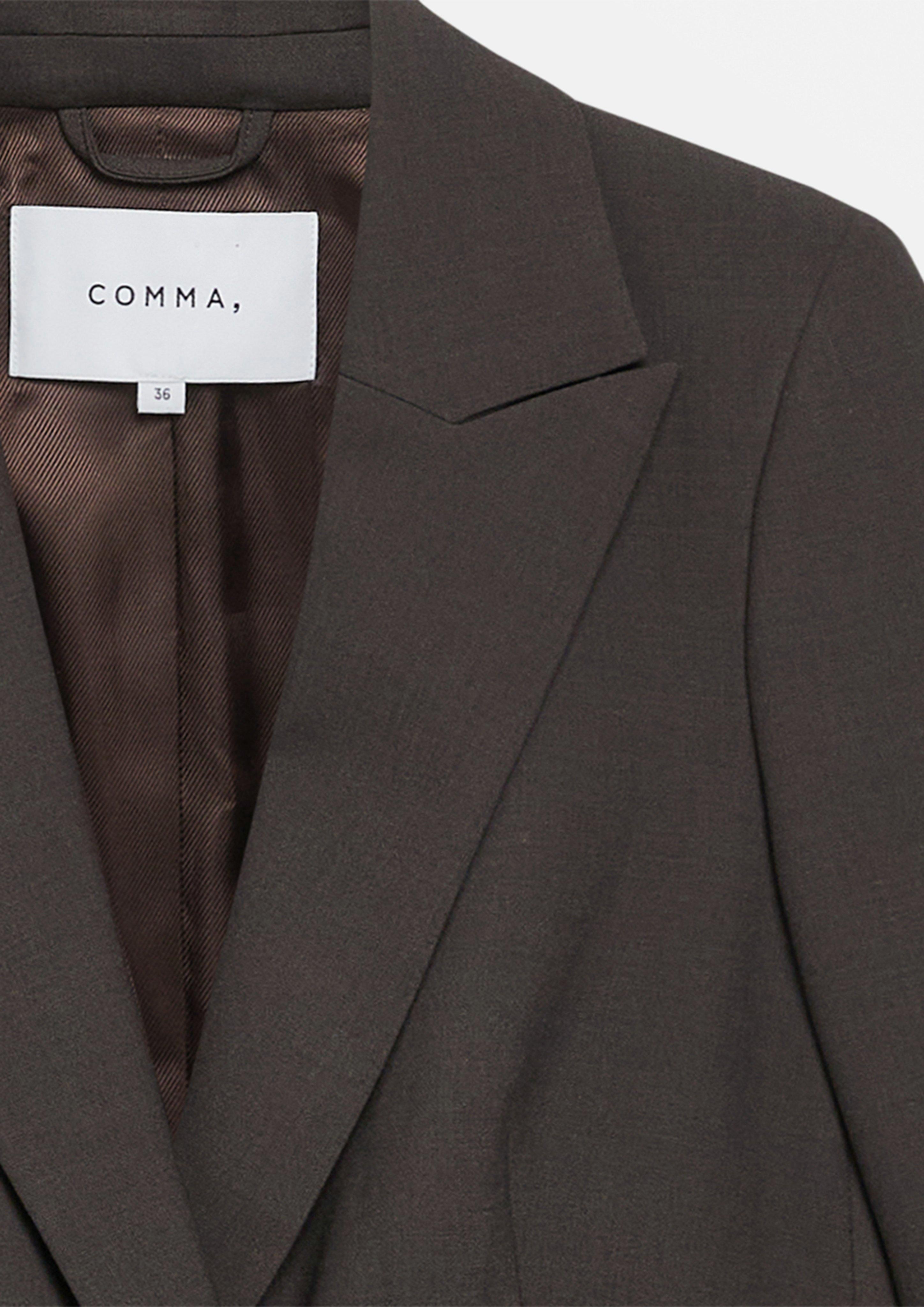Doppelreihiger Blazer aus leichtem Viskosemix in braun von COMMA