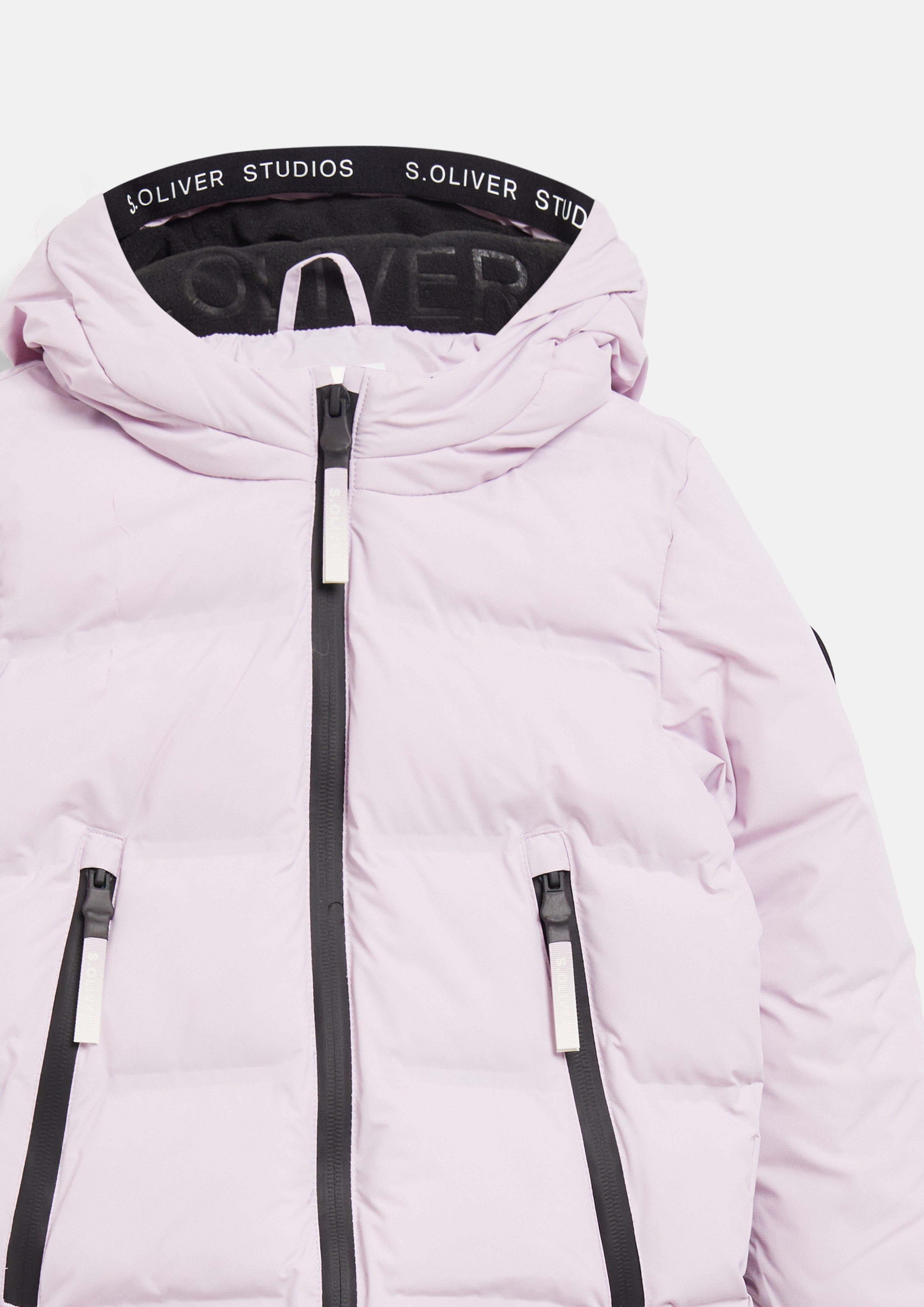 Kinder Unisex Outdoor-Jacke mit Fleece-Futter / wasserabweisend in lila von s.Oliver
