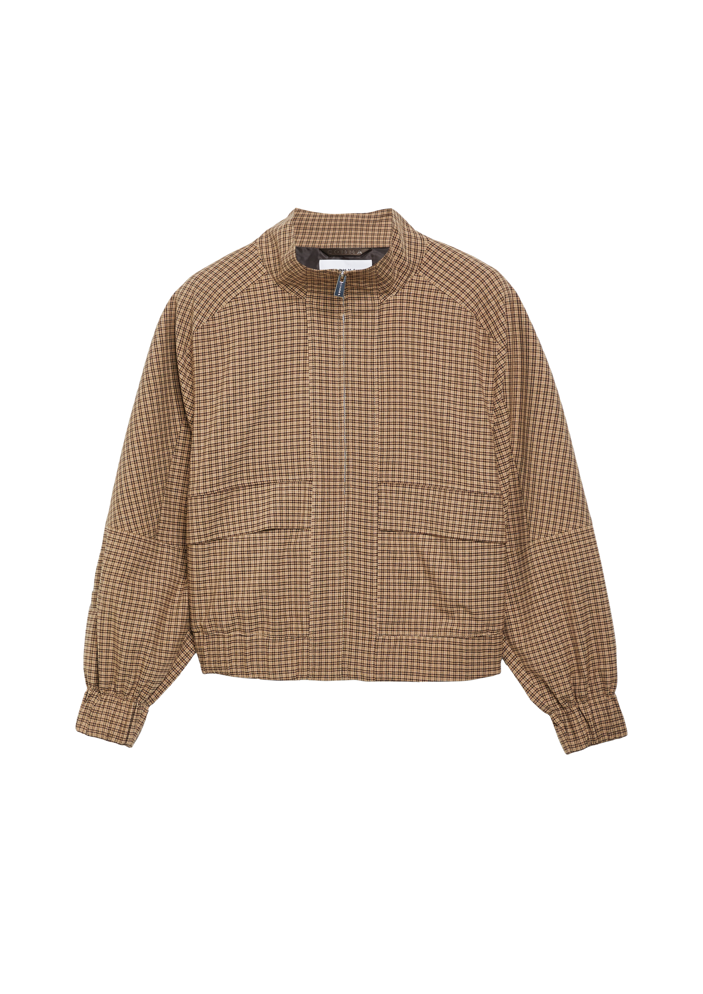 Geruite blouson met opstaande kraag