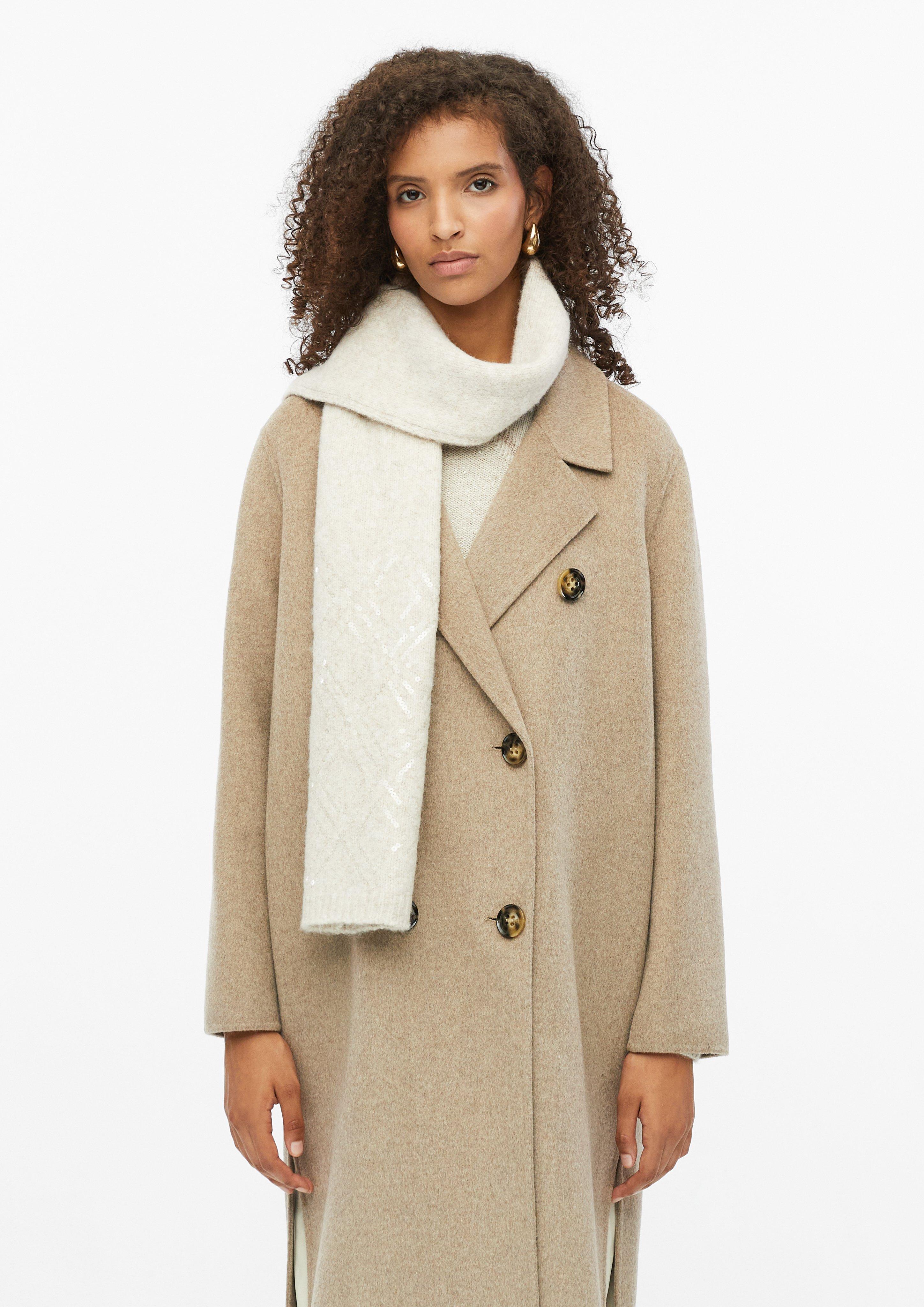 Femmes Écharpe à paillettes et motifs en beige de s.Oliver BLACK LABEL