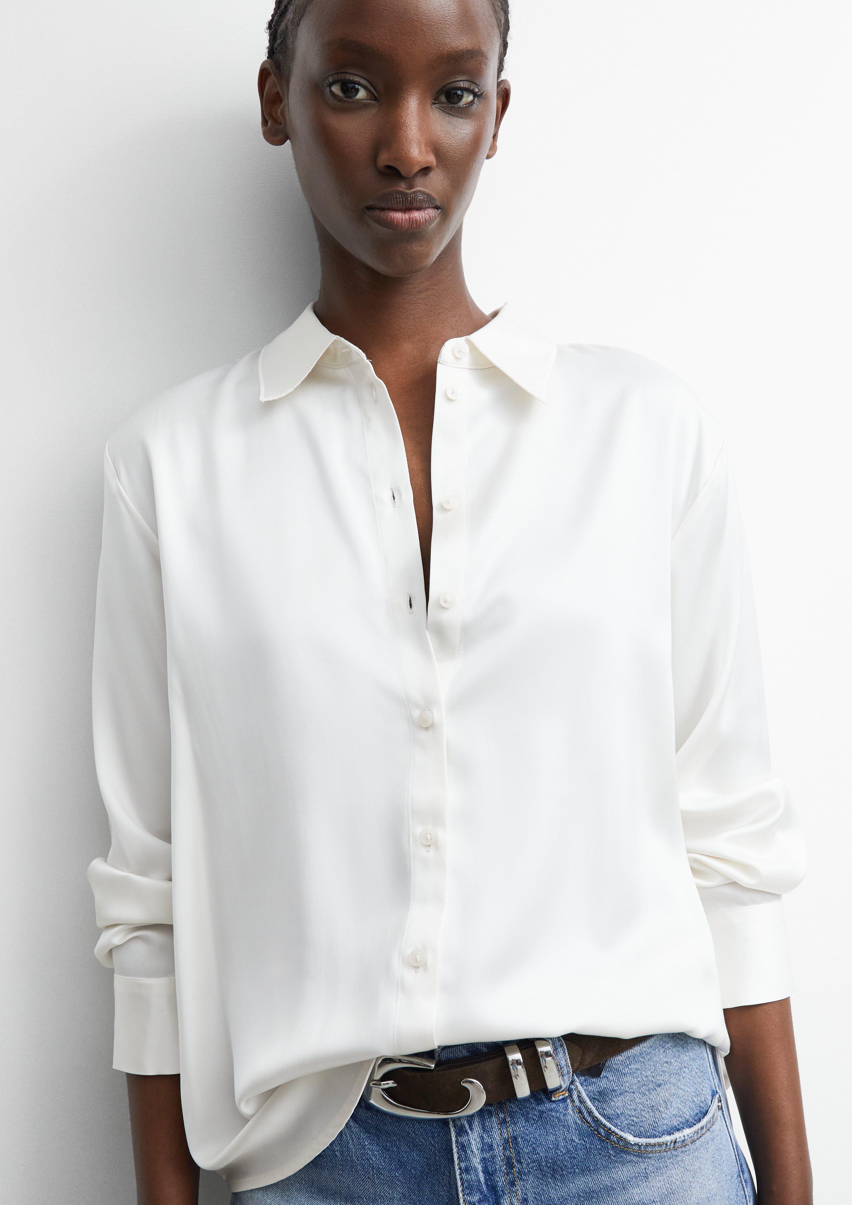 Bluse in weiß von COMMA