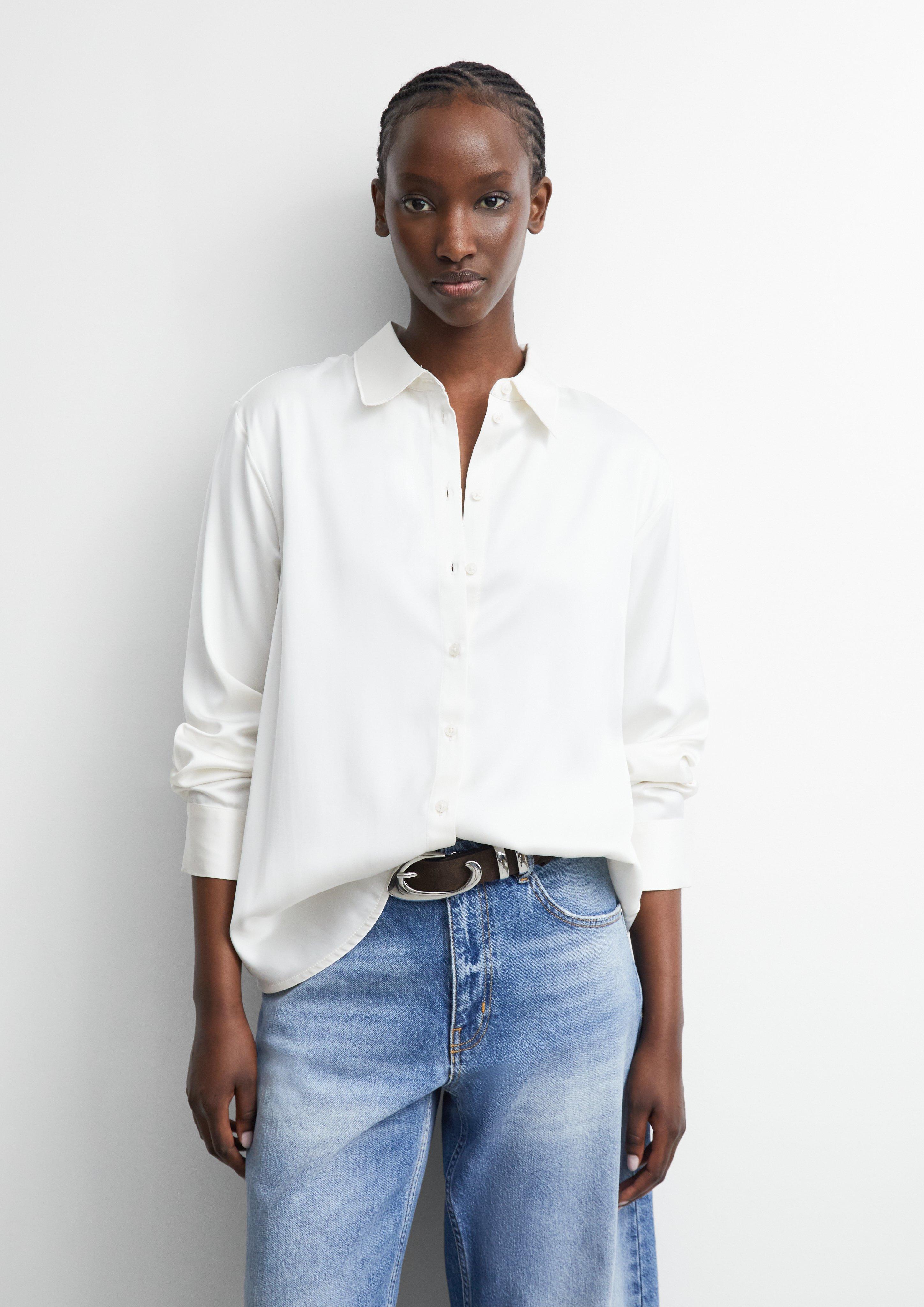 Bluse in weiß von COMMA