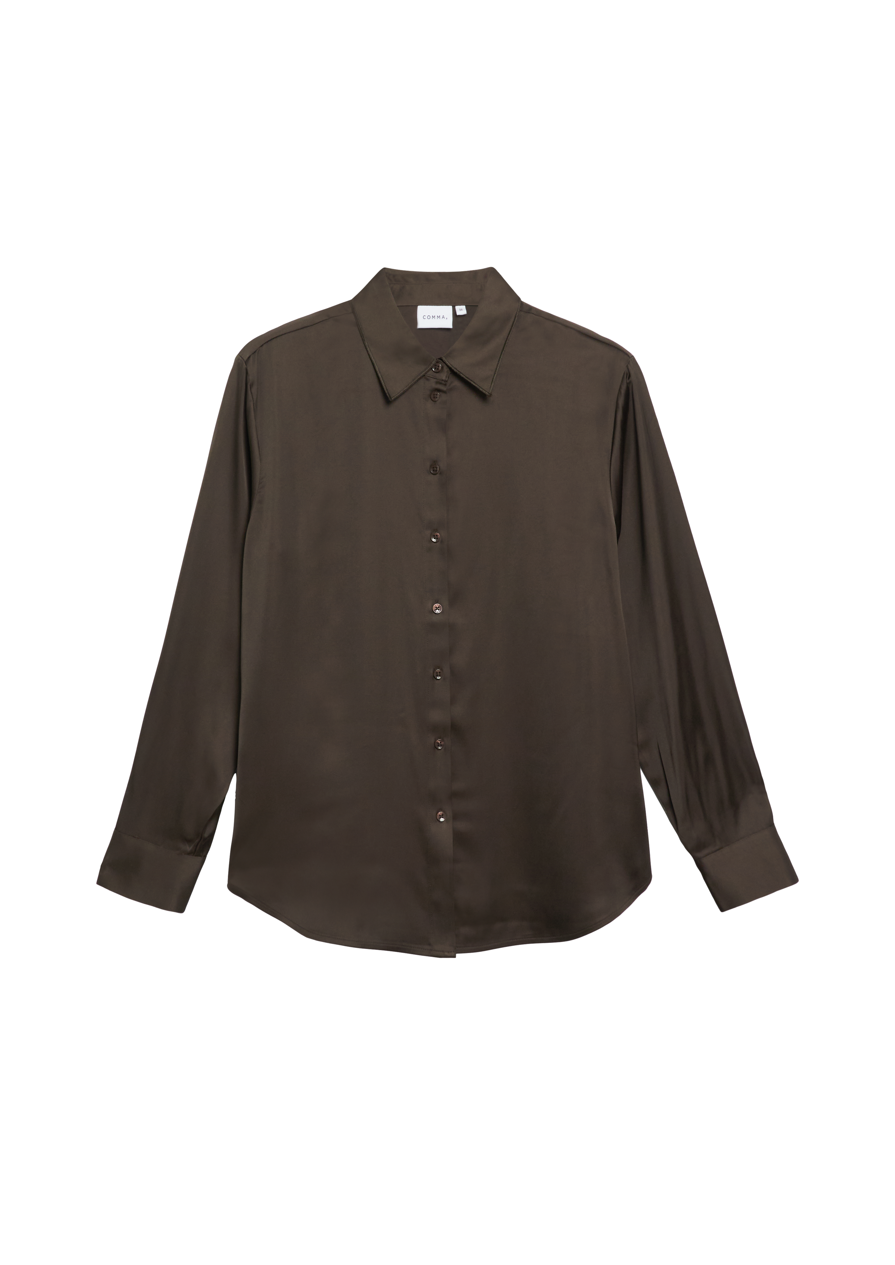 Satijnen overhemdblouse
