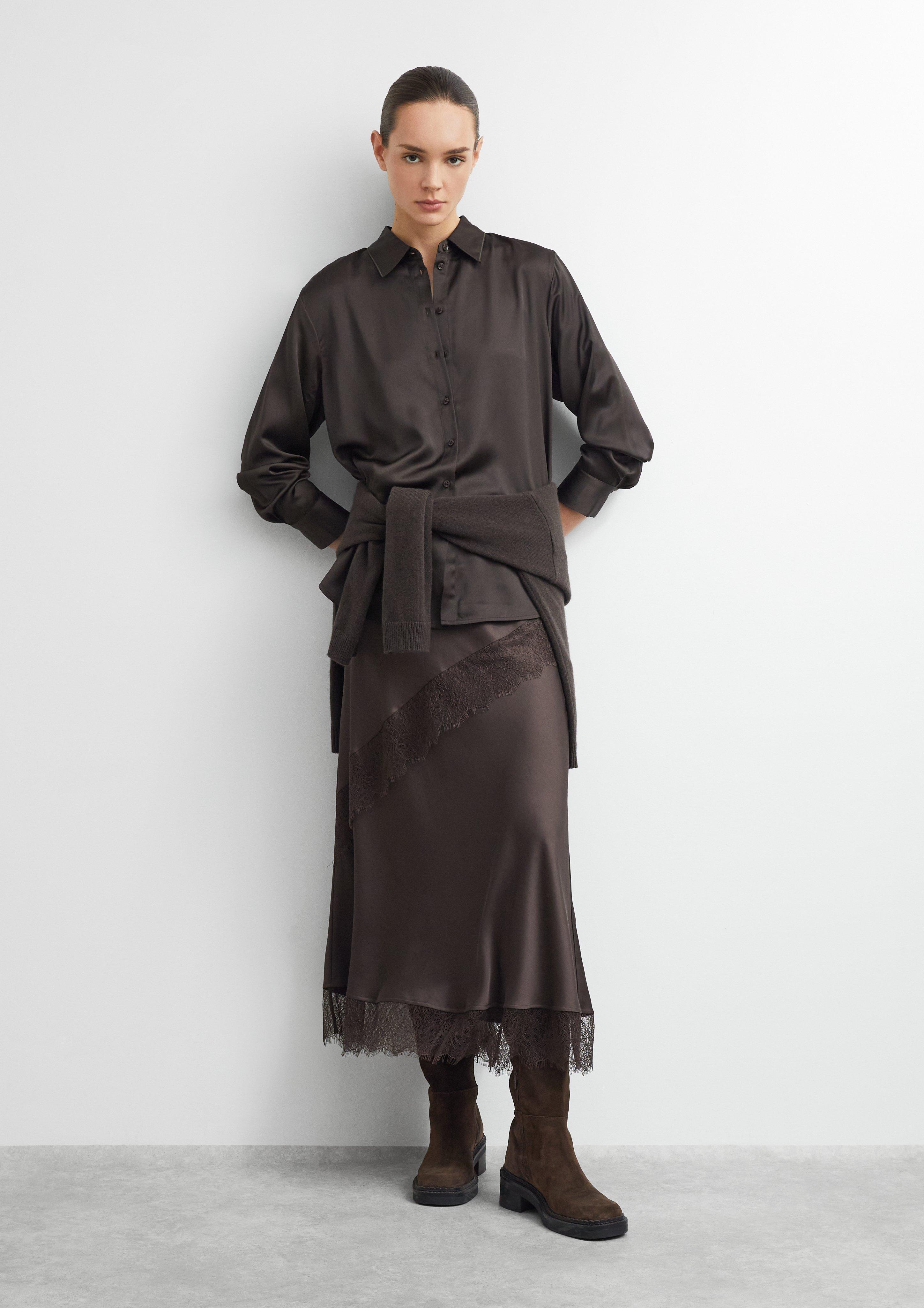 Bluse in braun von COMMA