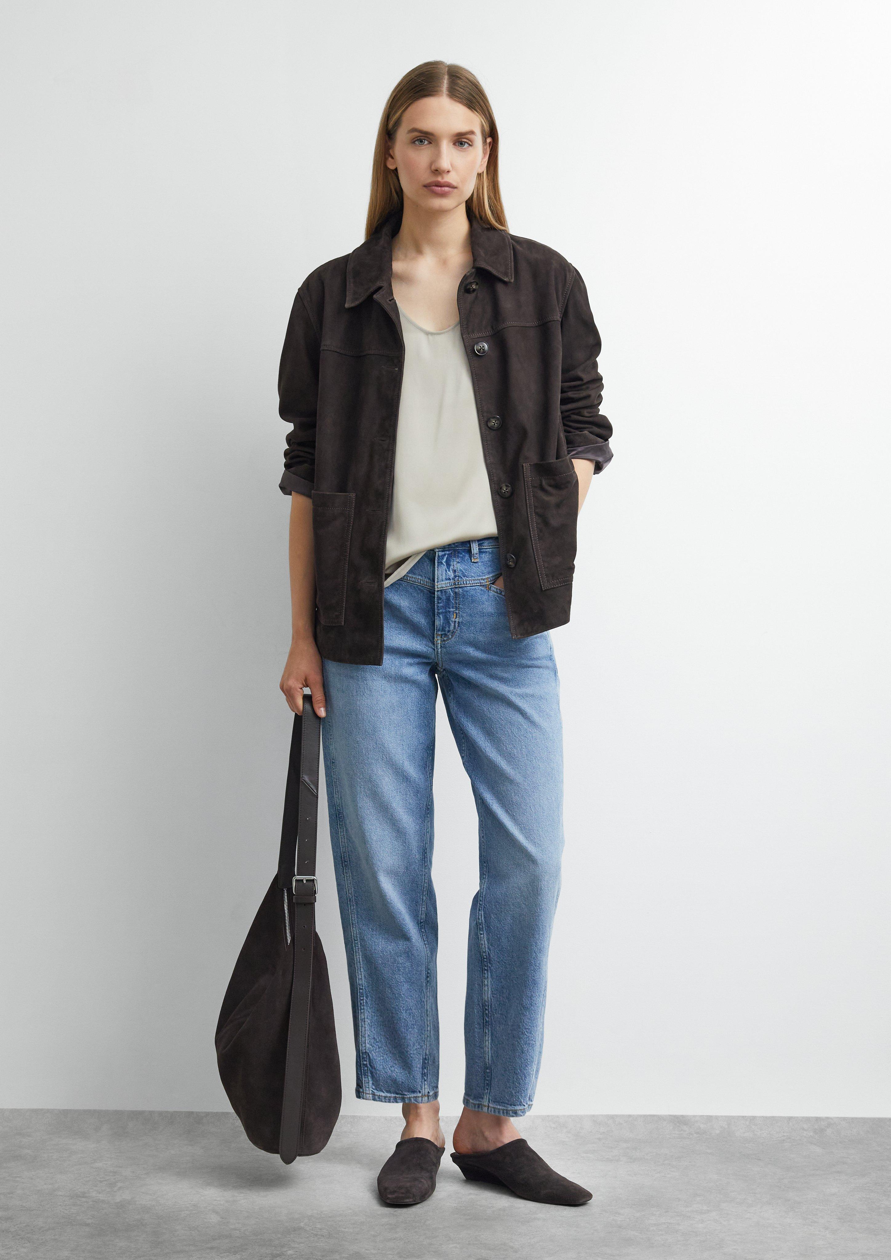 LIV - Jeans mit leichtem Barrel Leg in blau von COMMA