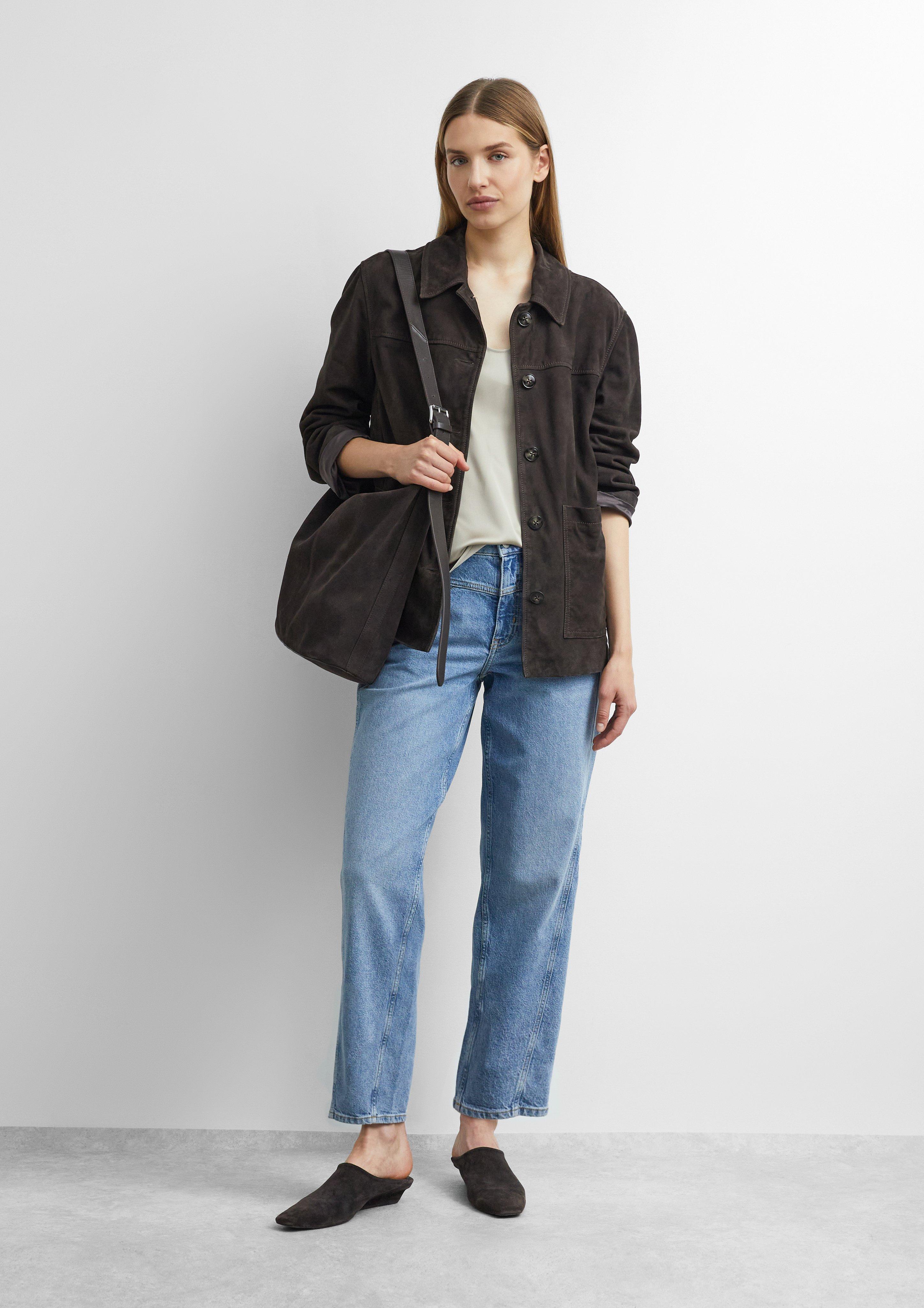 LIV - Jeans mit leichtem Barrel Leg in blau von COMMA