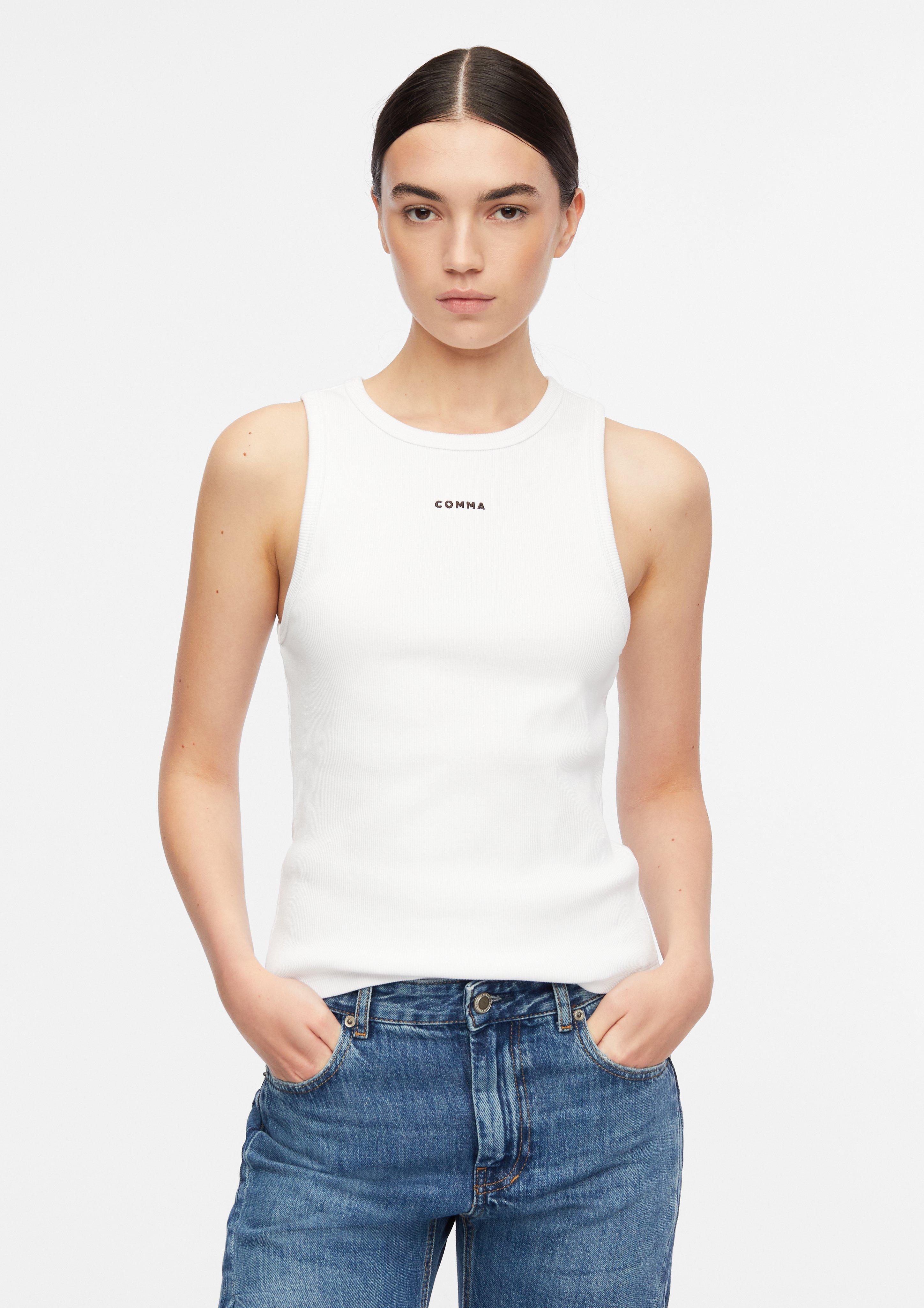 T-Shirt in white by COMMA