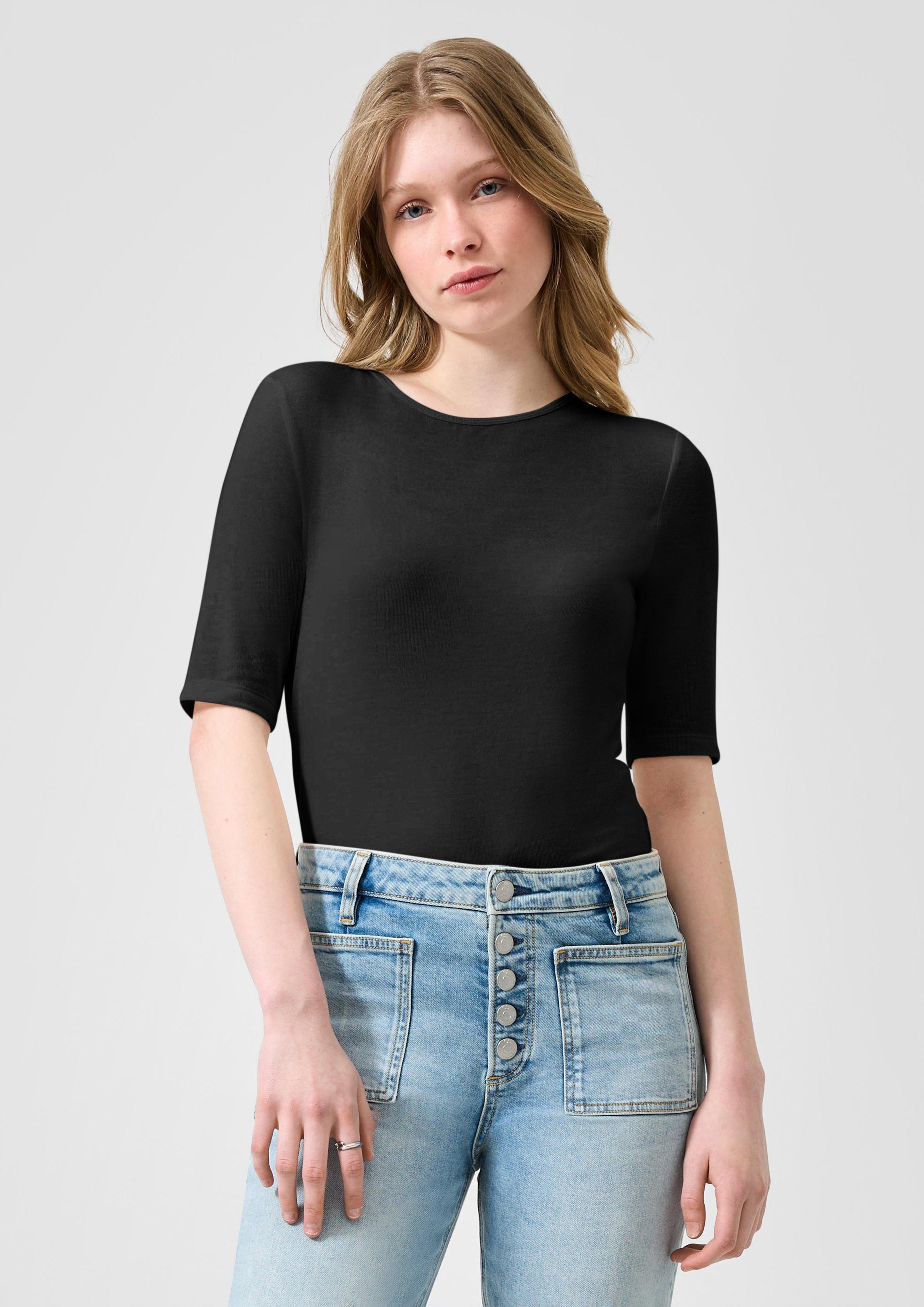 T-shirt en noir de QS