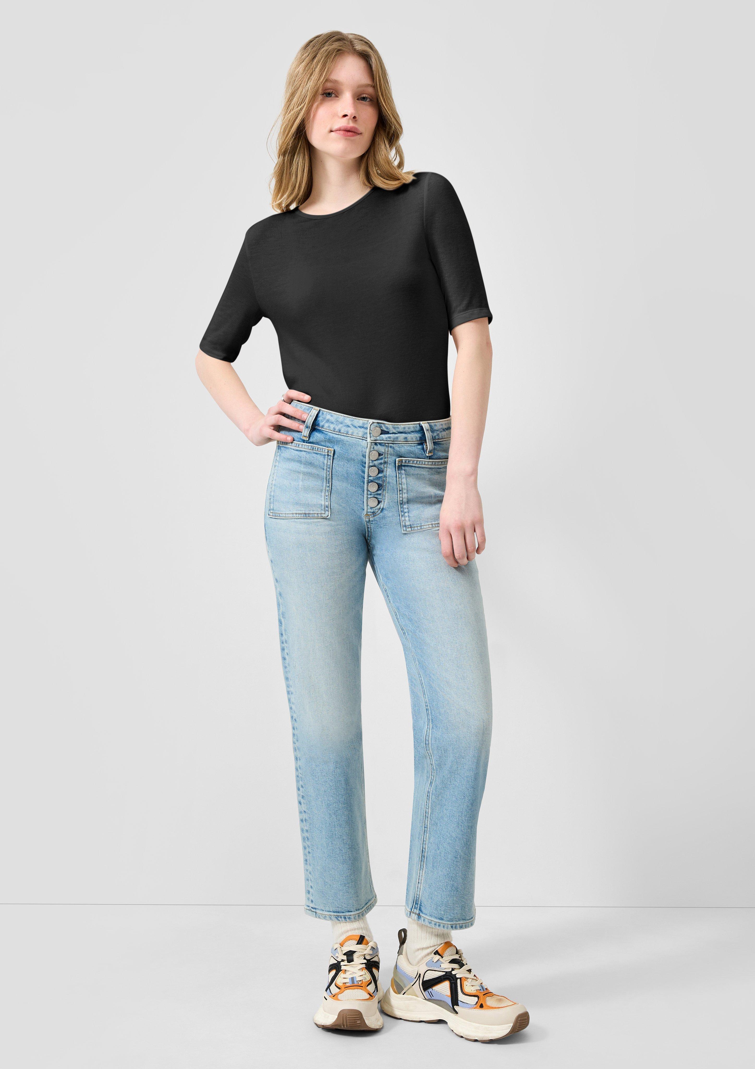 Femmes T-shirt en noir de QS