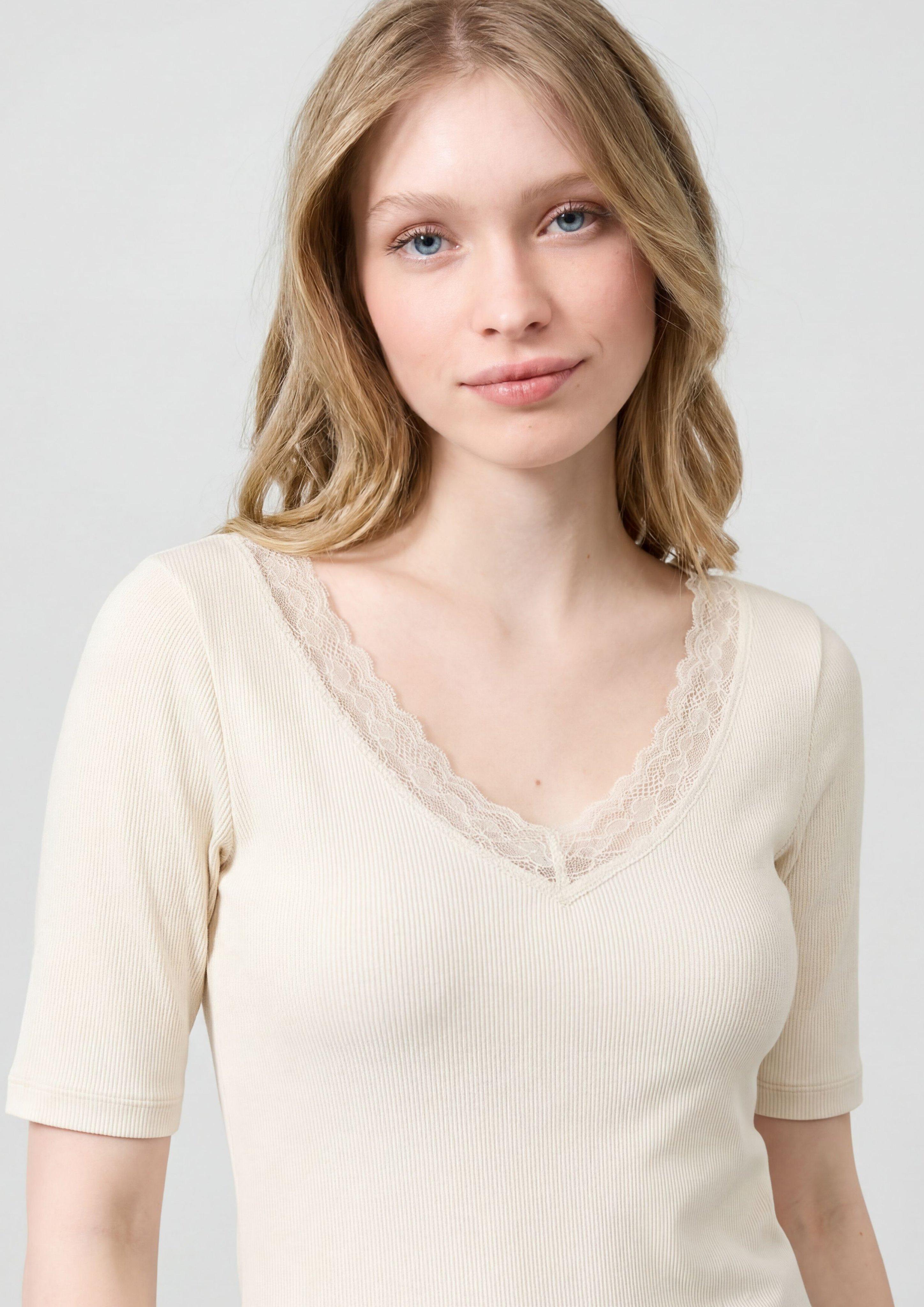 Damen T-Shirt in beige von QS