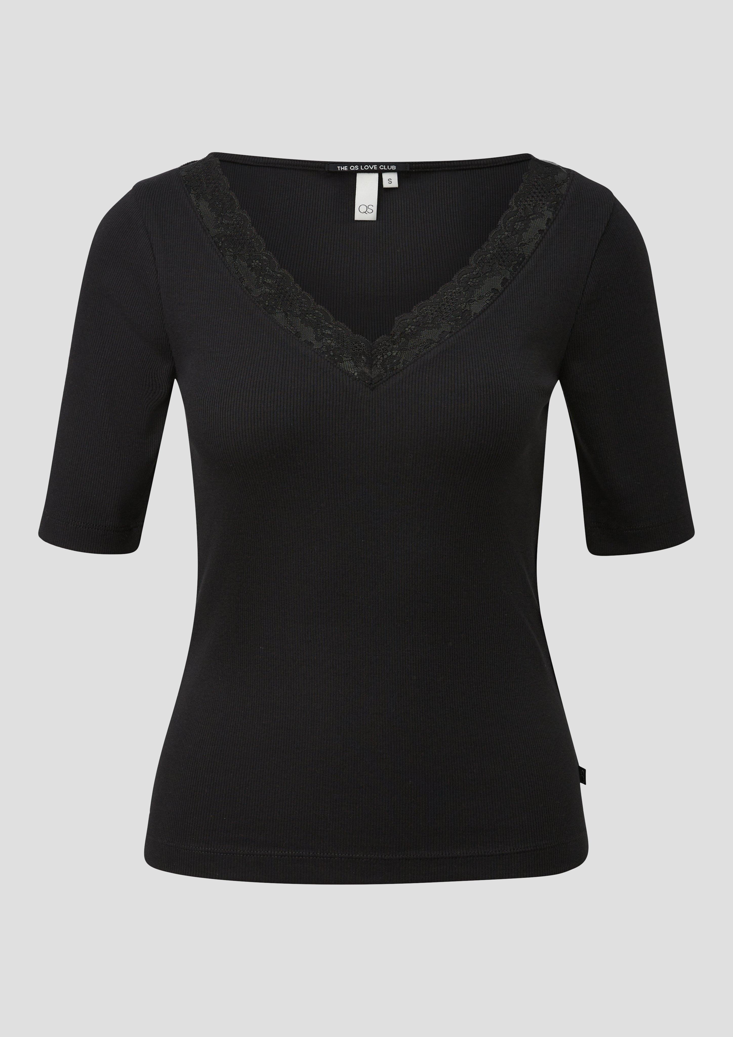 Dames T-shirt in zwart van QS