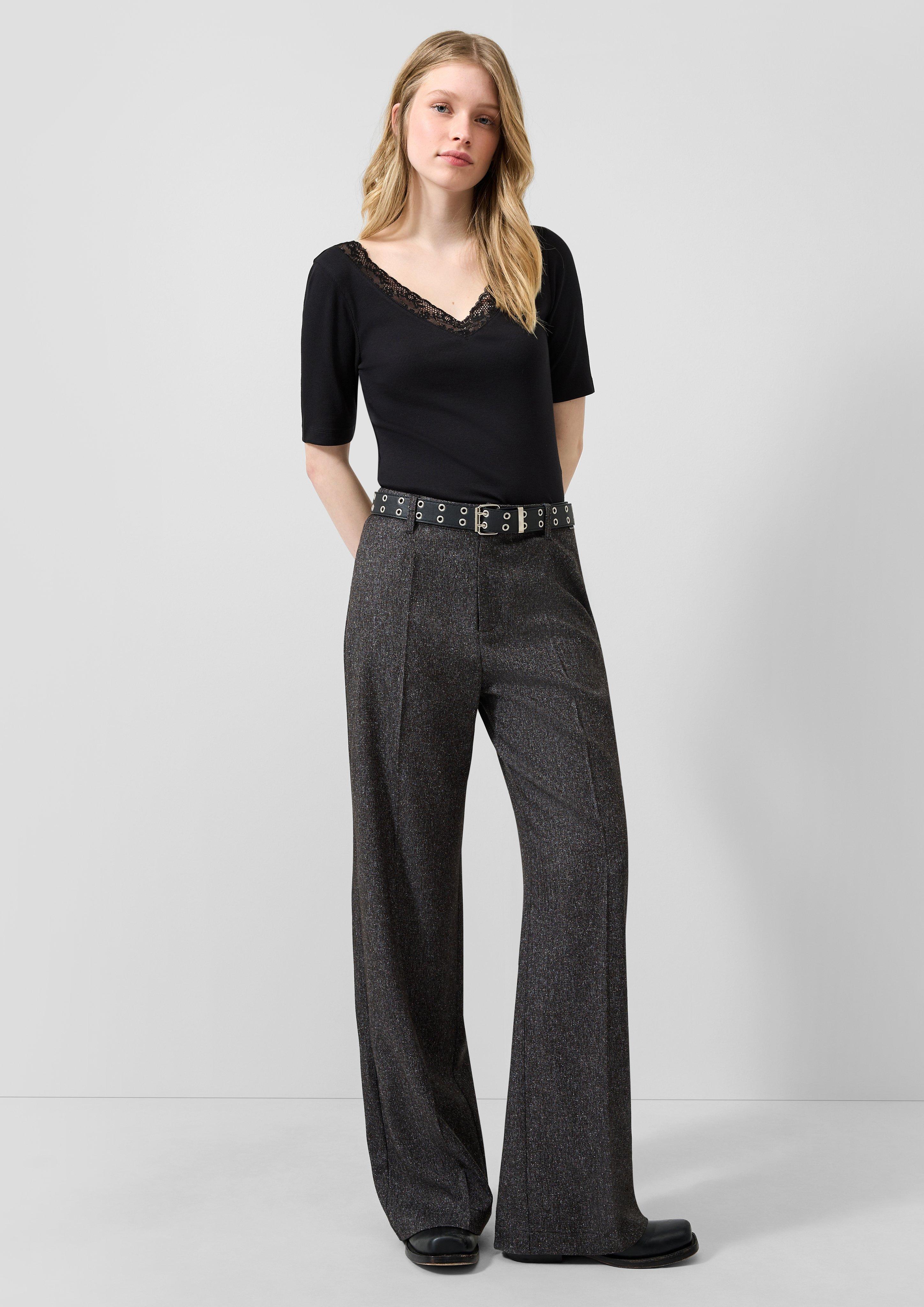 Dames T-shirt in zwart van QS