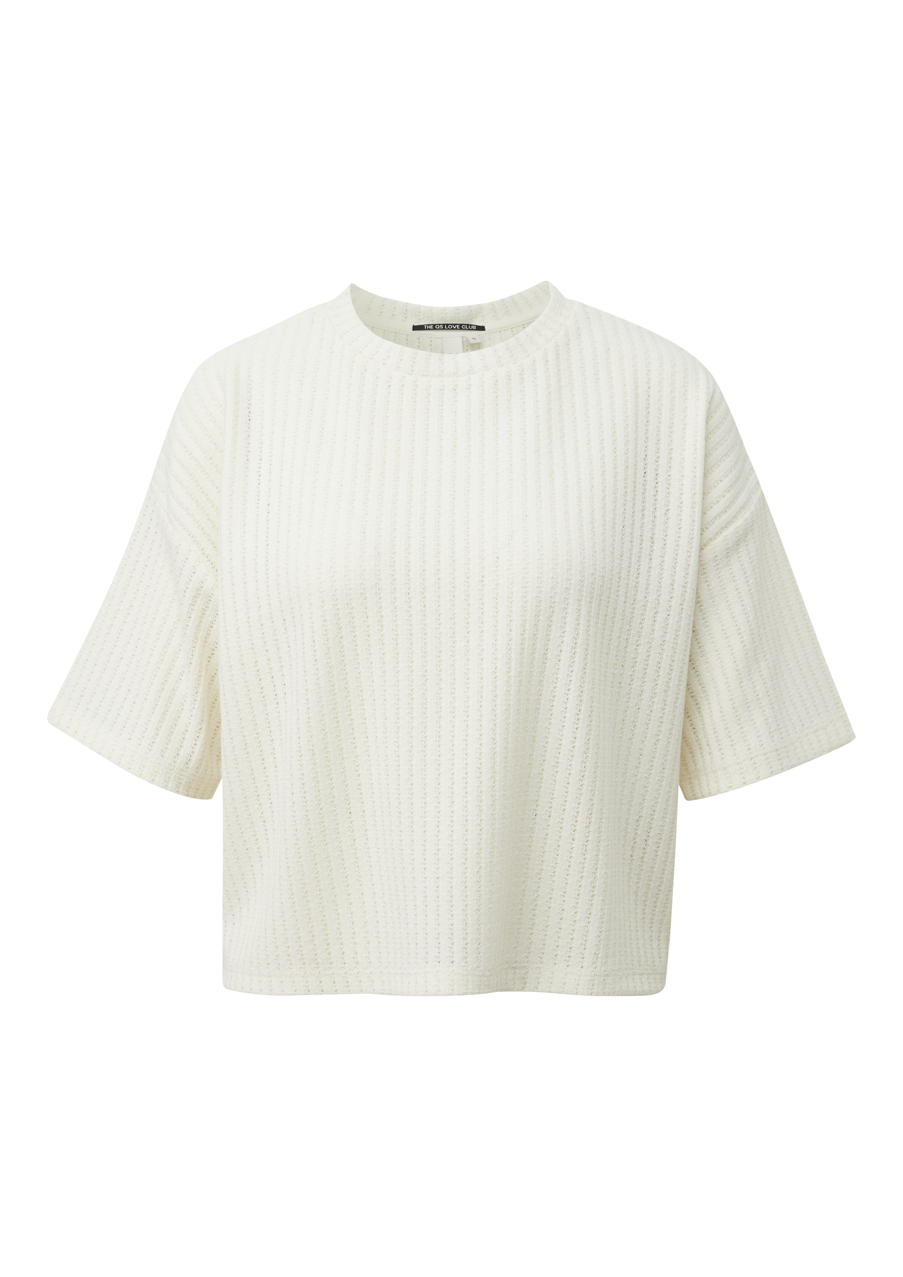Boxy shirt met gebreide structuur