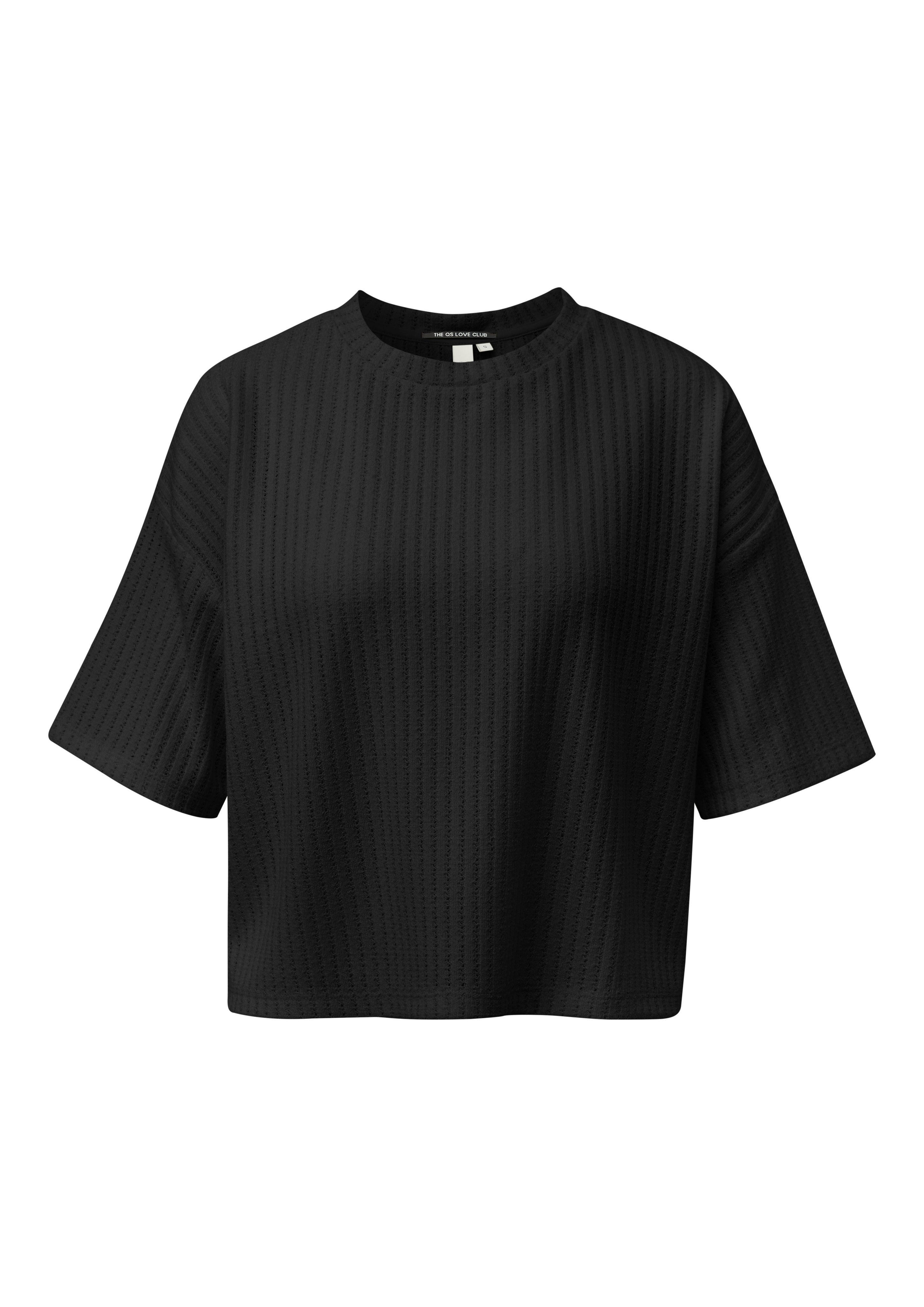 Boxy shirt met gebreide structuur