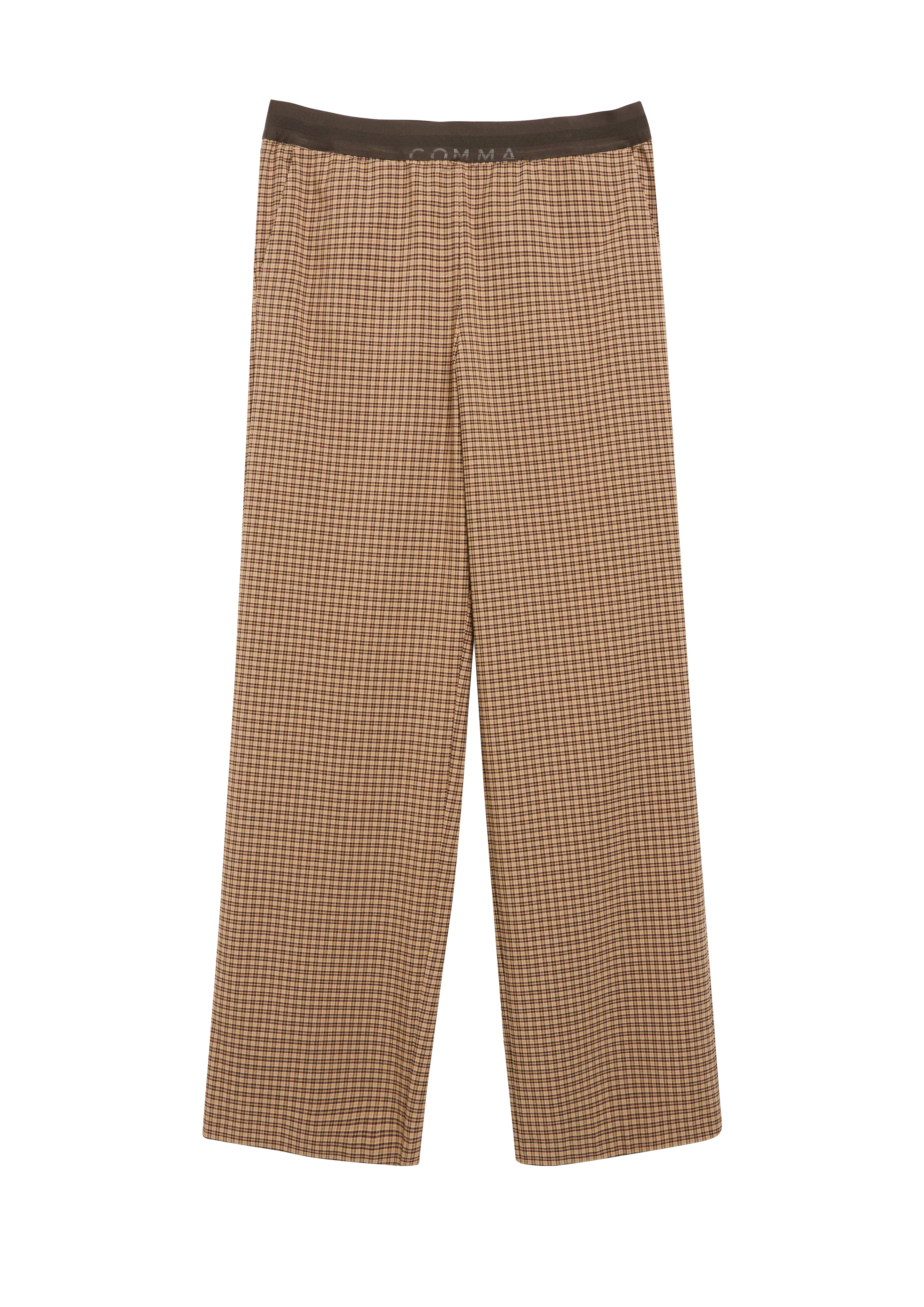 Geruite broek met elastische tailleband
