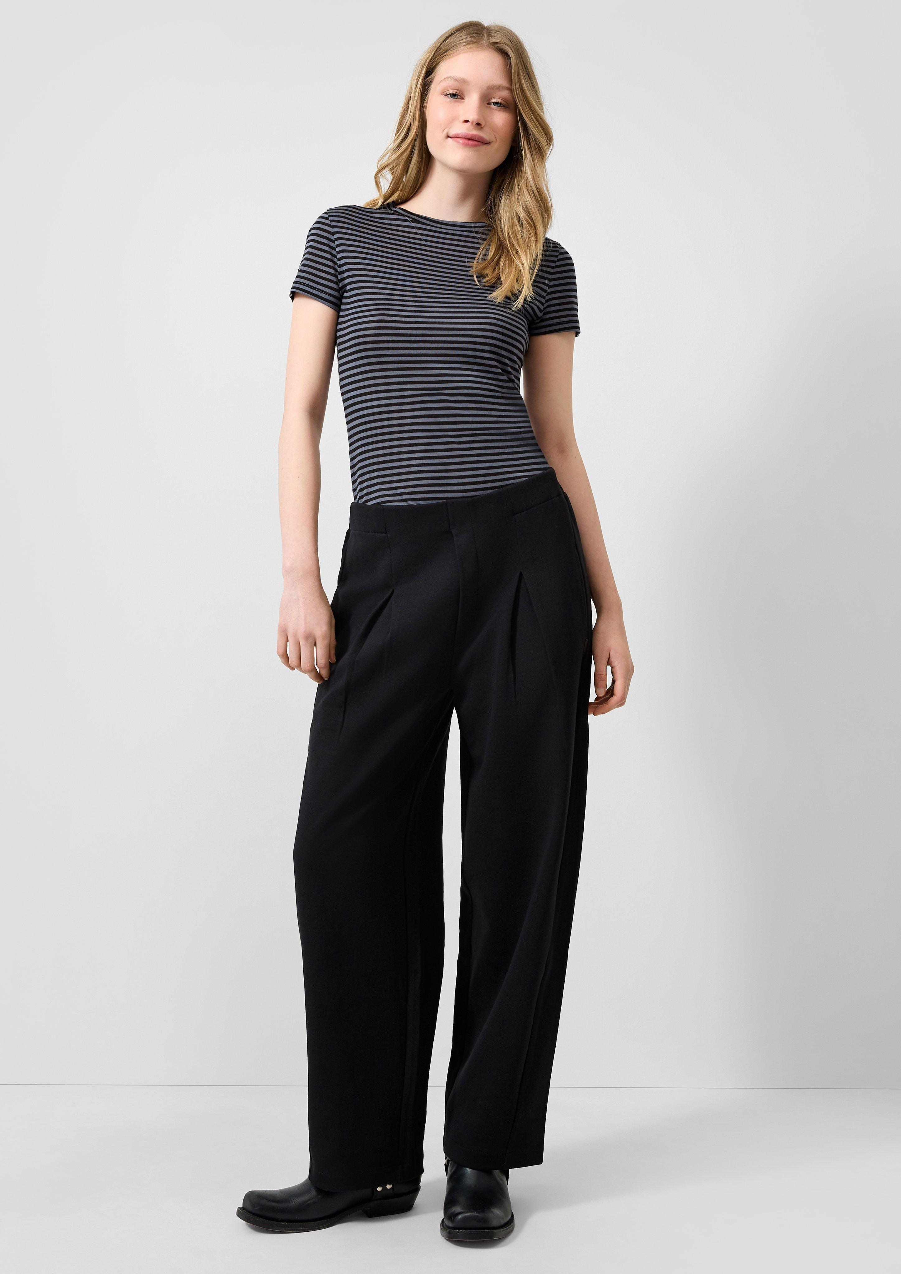 Dames T-shirt in zwart van QS
