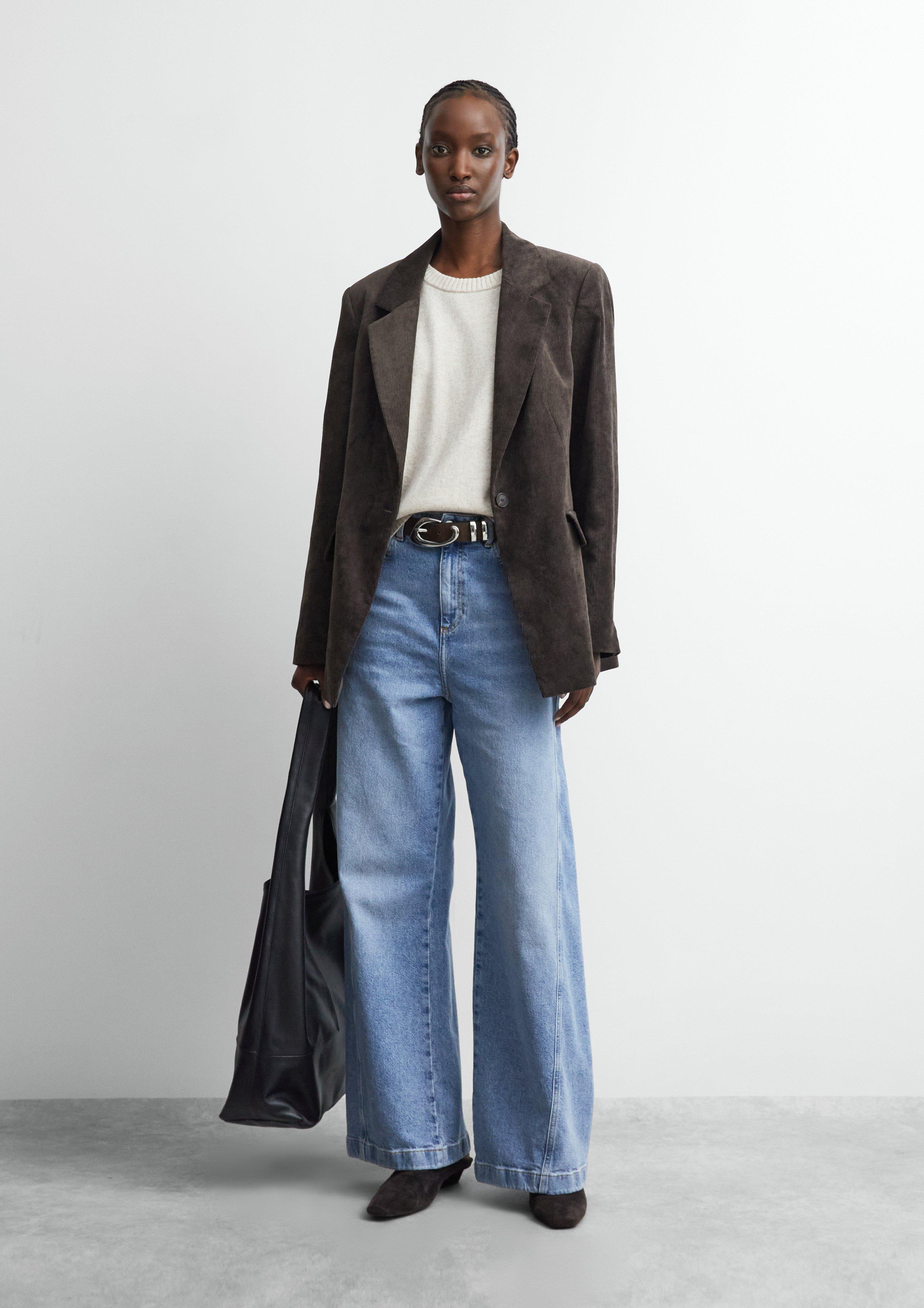 Pull à manches courtes en maille, en mélange de laine en beige de COMMA