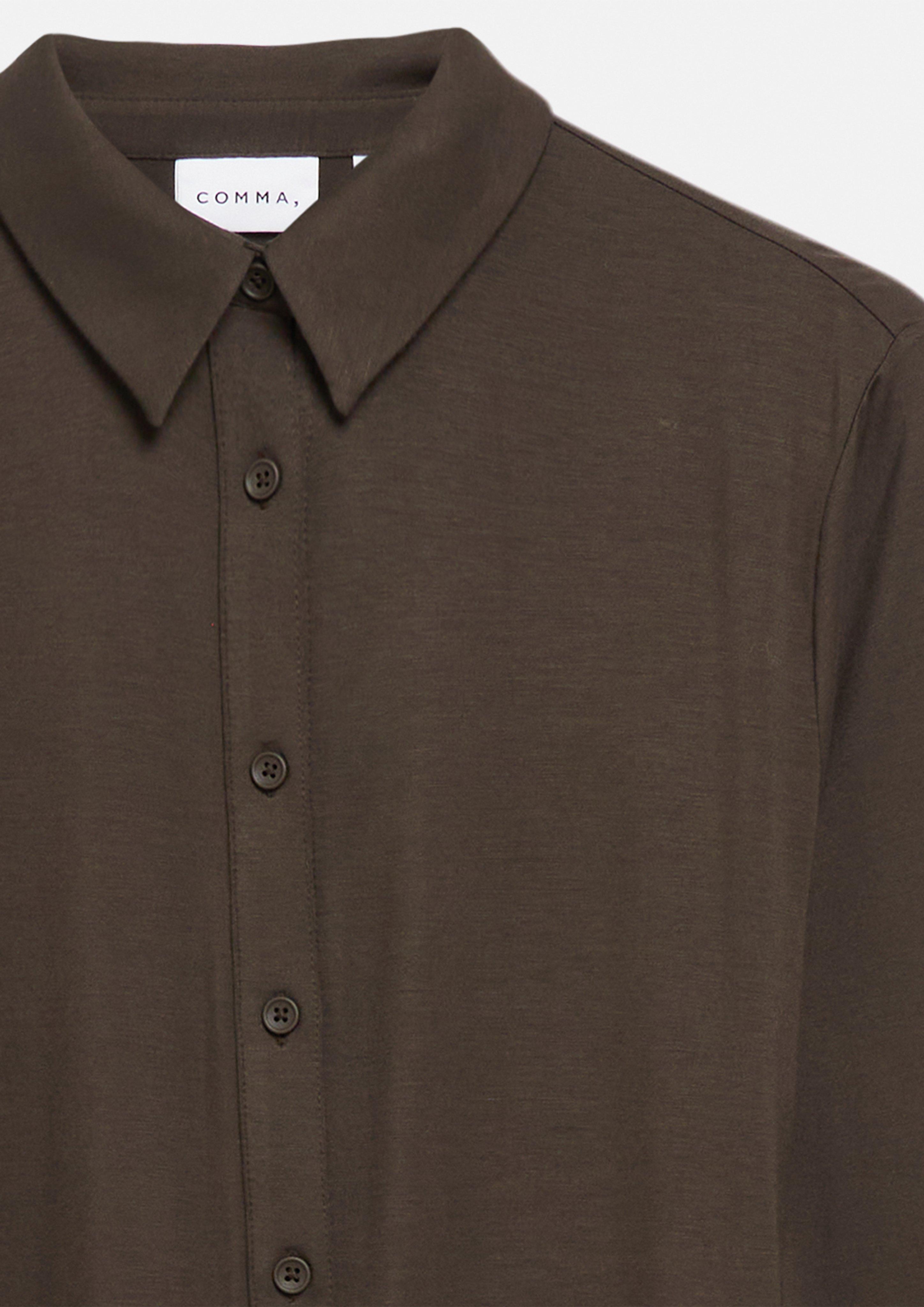 T-Shirt in brown by COMMA