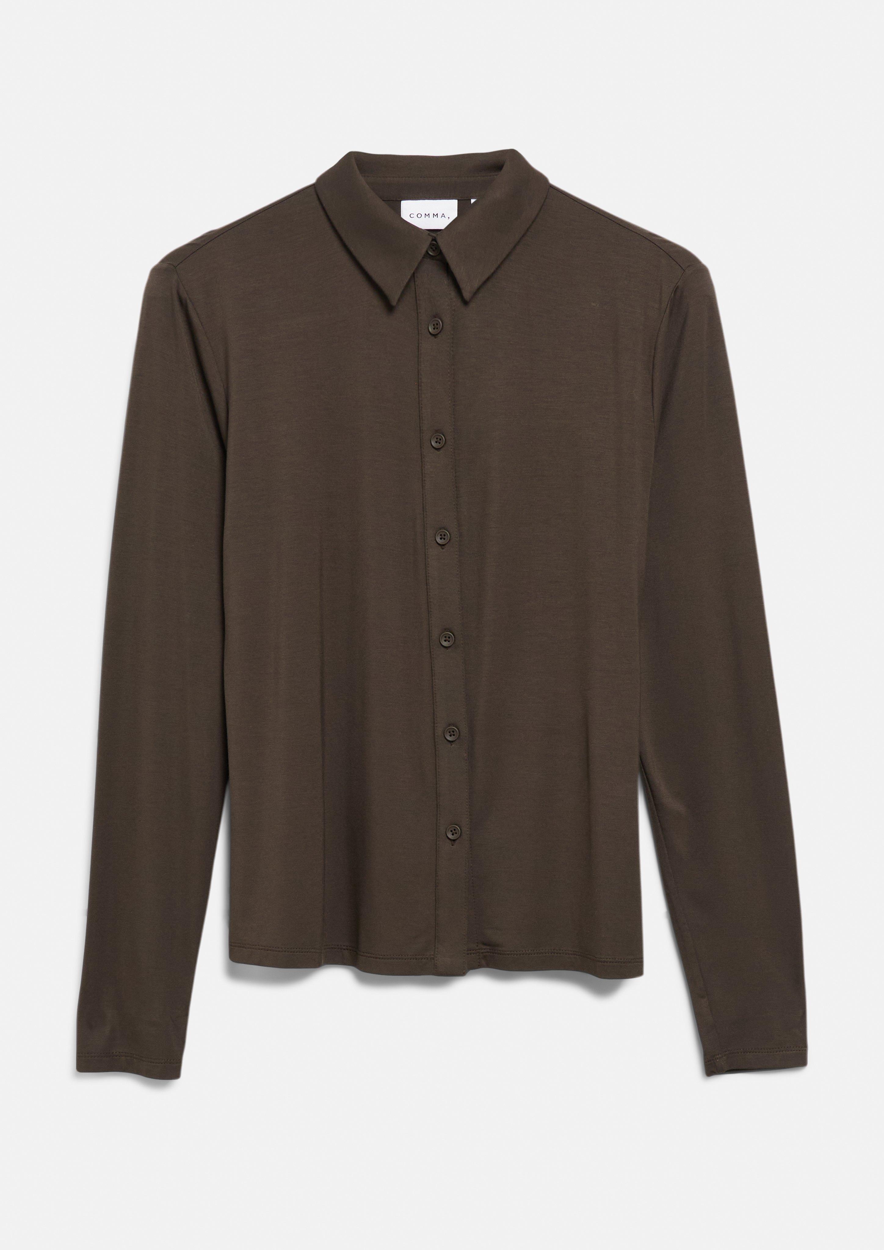T-Shirt in brown by COMMA