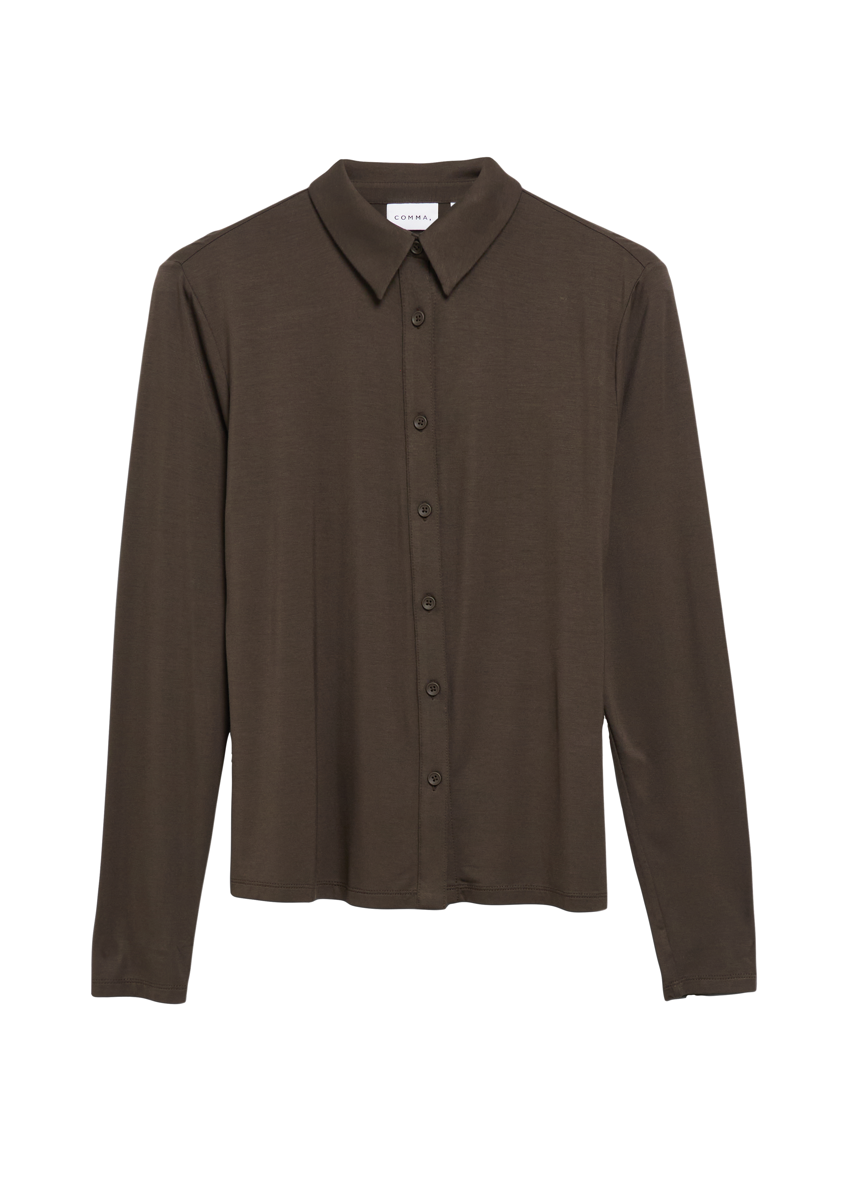 Jerseyblouse met knoopsluiting