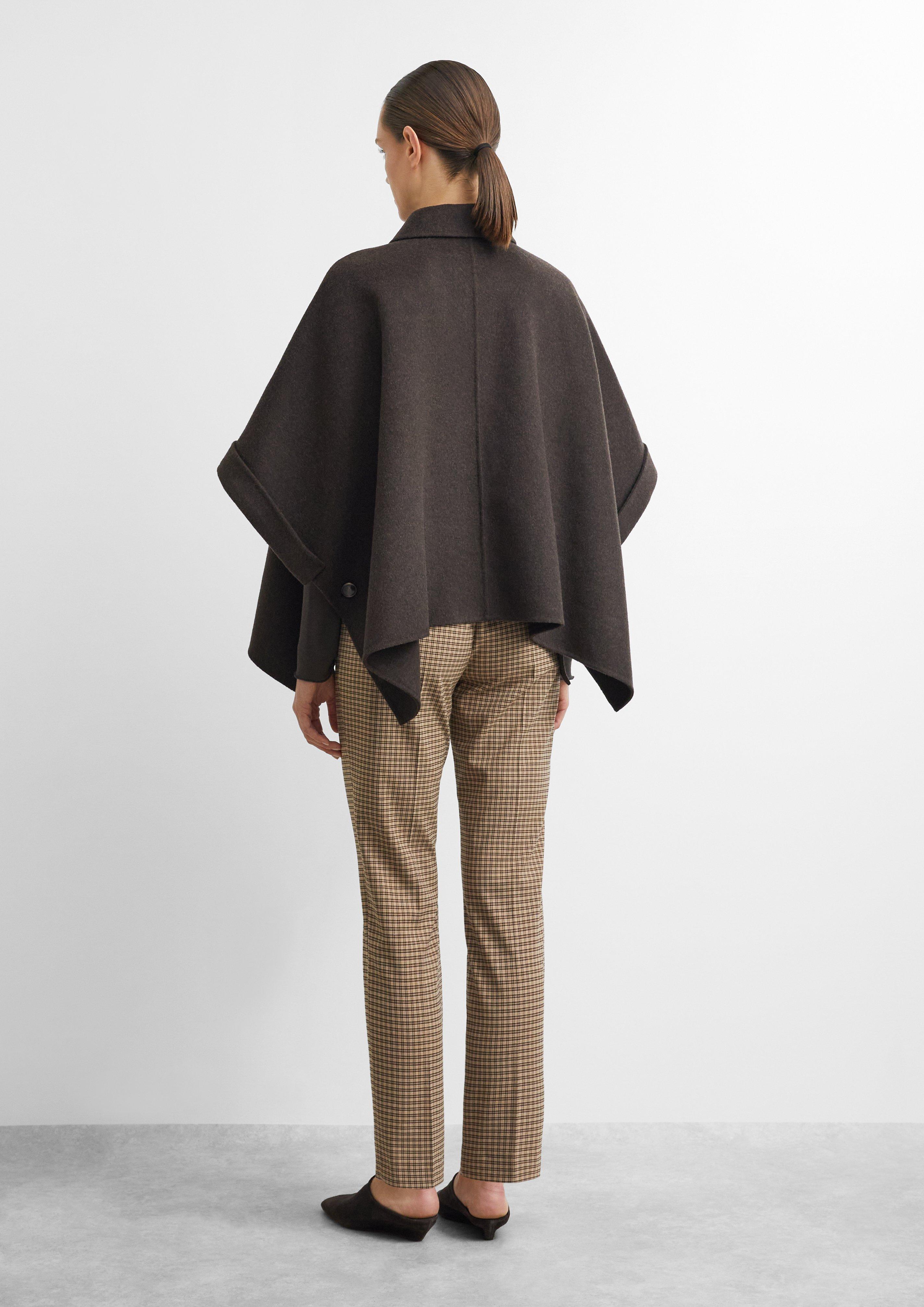 Cigarette Pants mit Karomuster in braun von COMMA