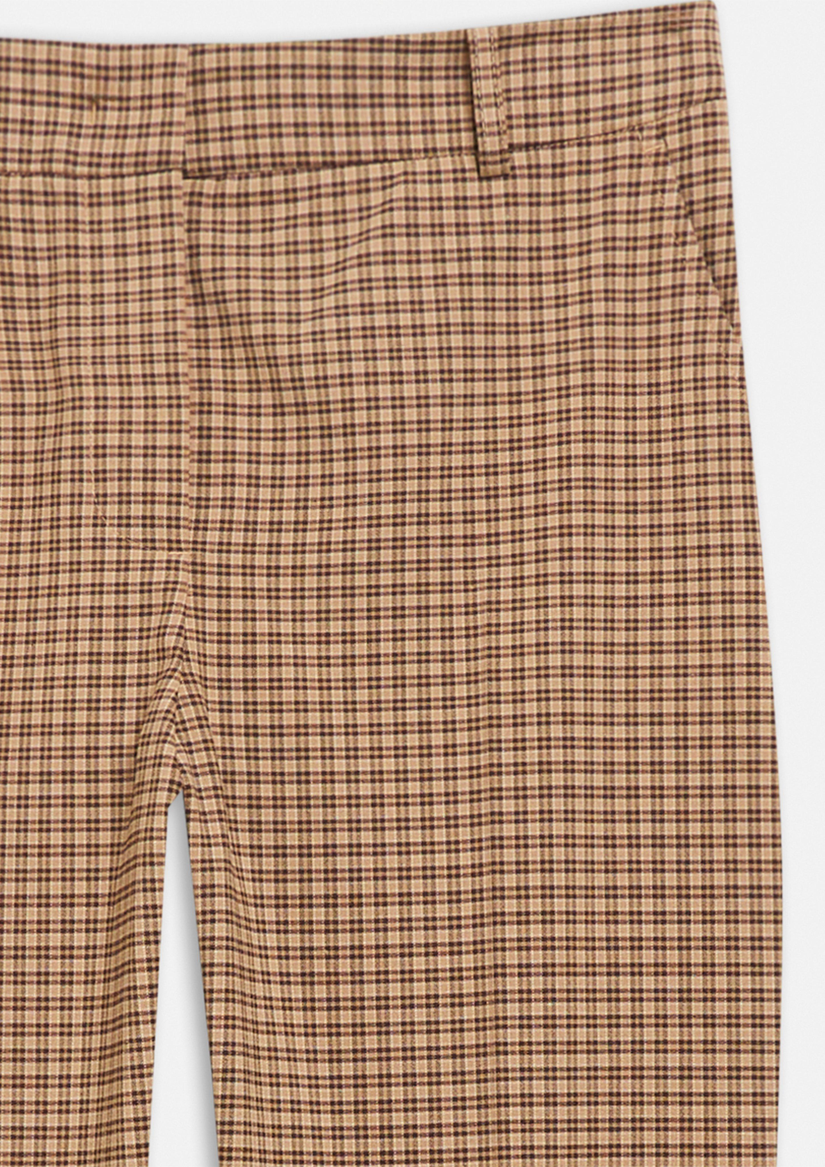 Damen Cigarette Pants mit Karomuster in braun von comma
