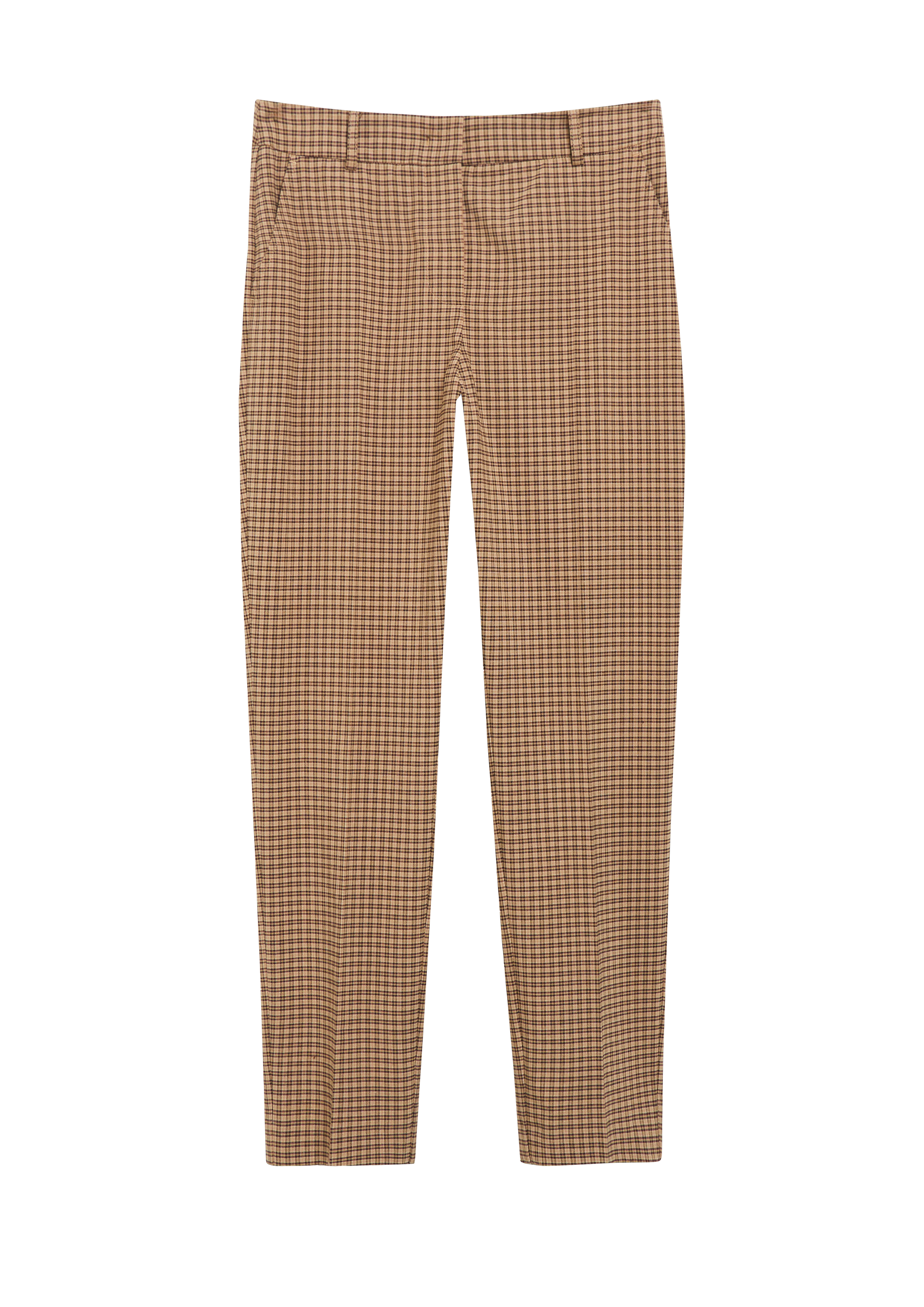 Cigarette-broek met ruitjespatroon