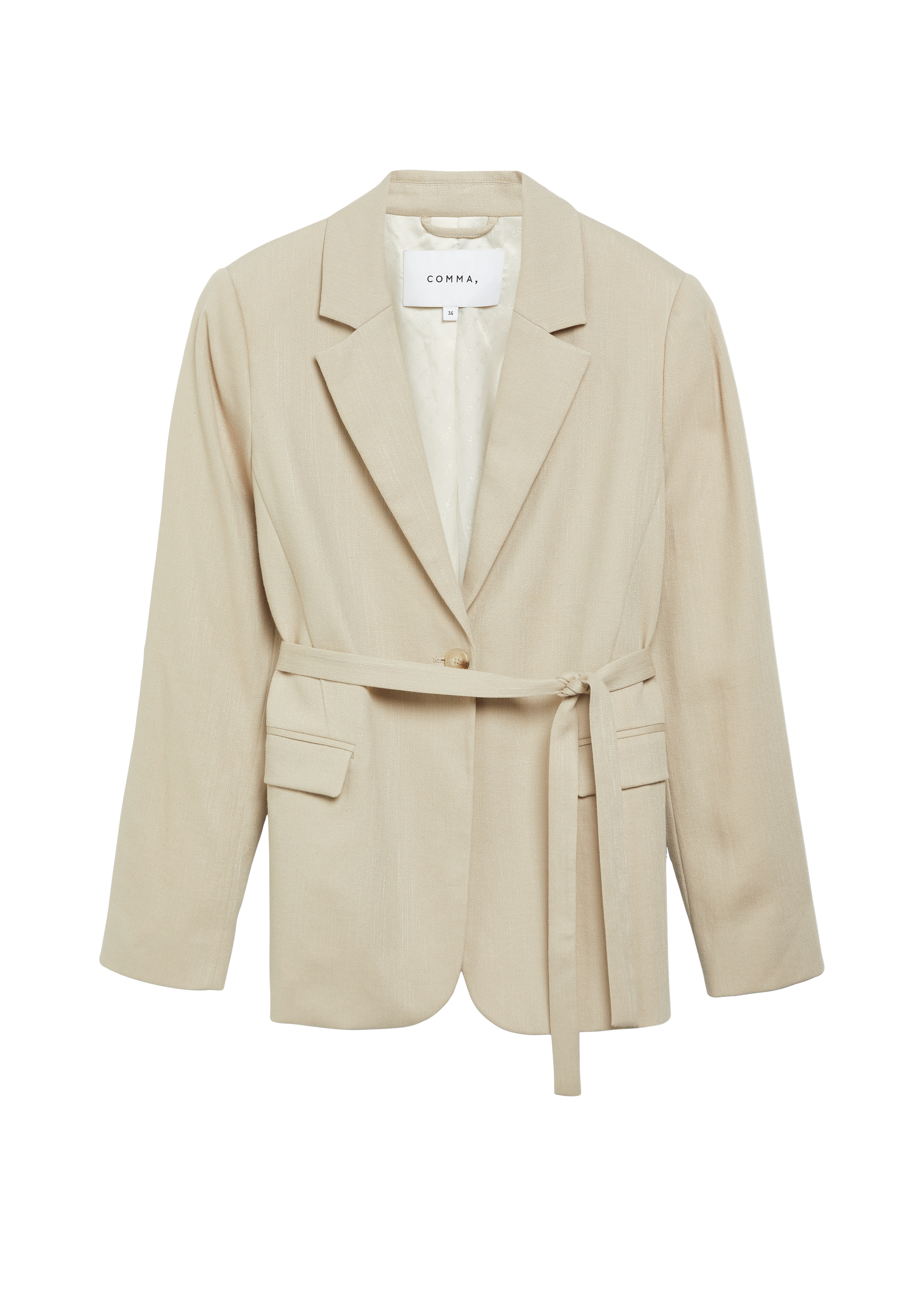 Gestructureerde blazer met accent op de taille