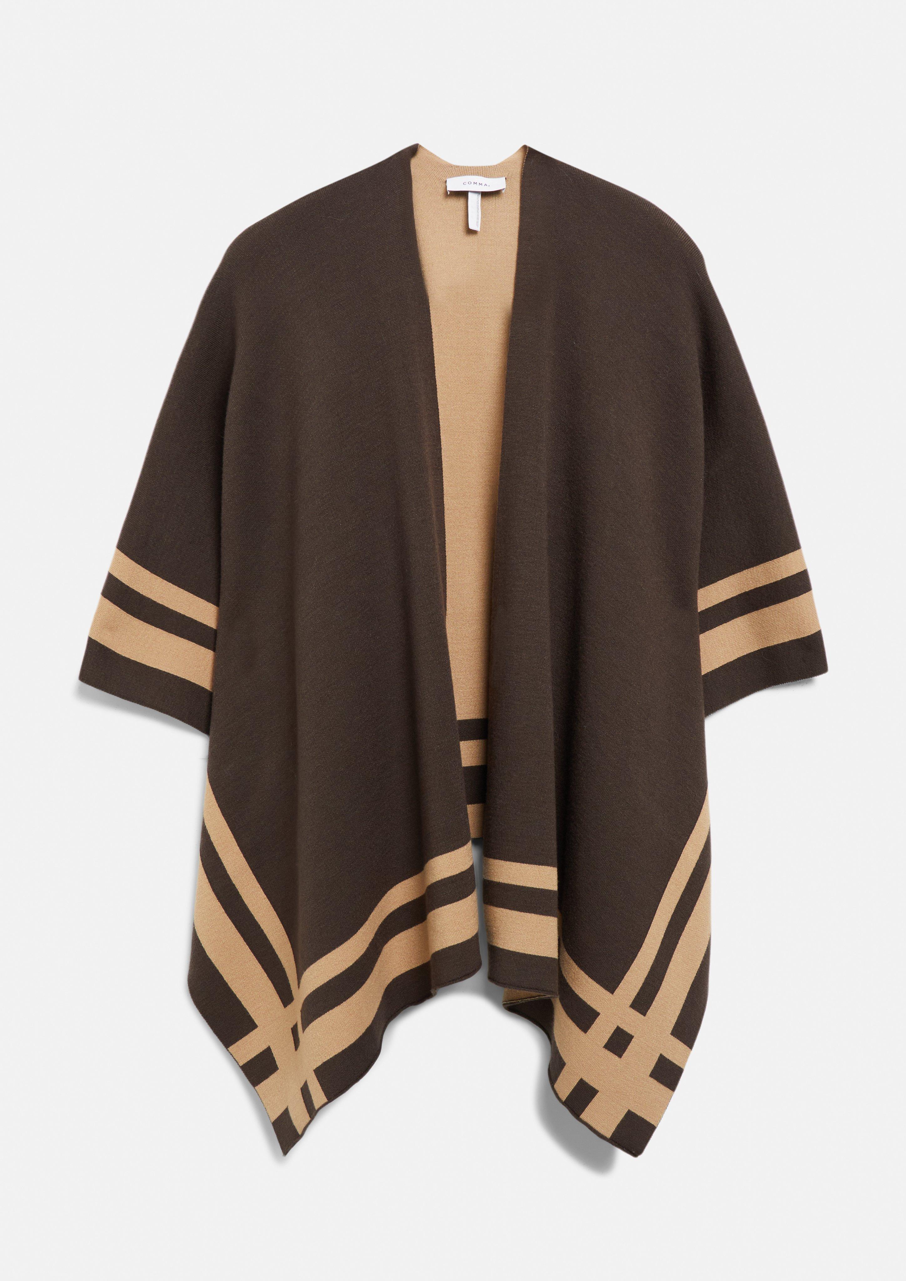 Indoor-Poncho in dunkelbraun von COMMA
