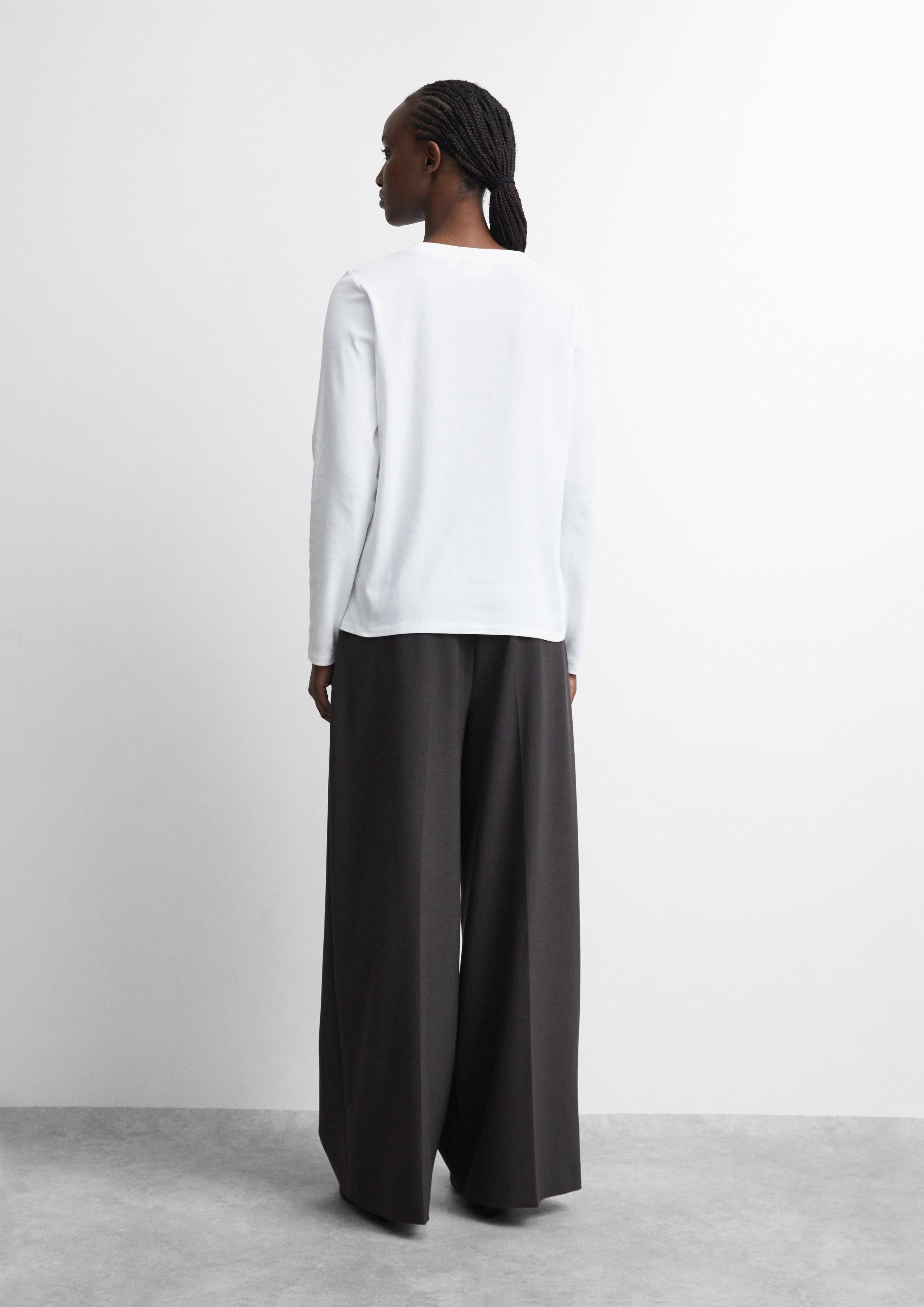 Long-Sleeve Shirt with Artwork in white by COMMA