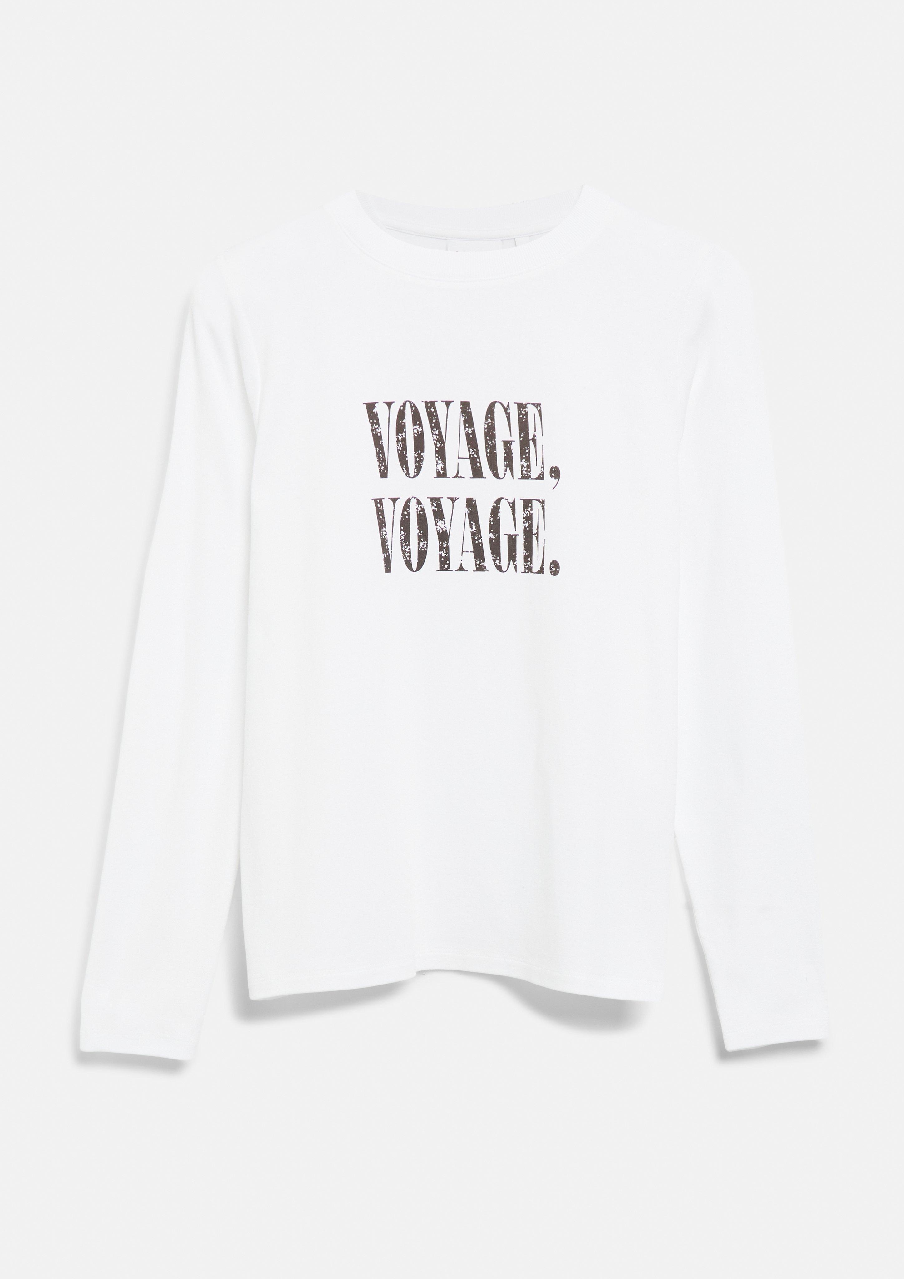 Long-Sleeve Shirt with Artwork in white by COMMA