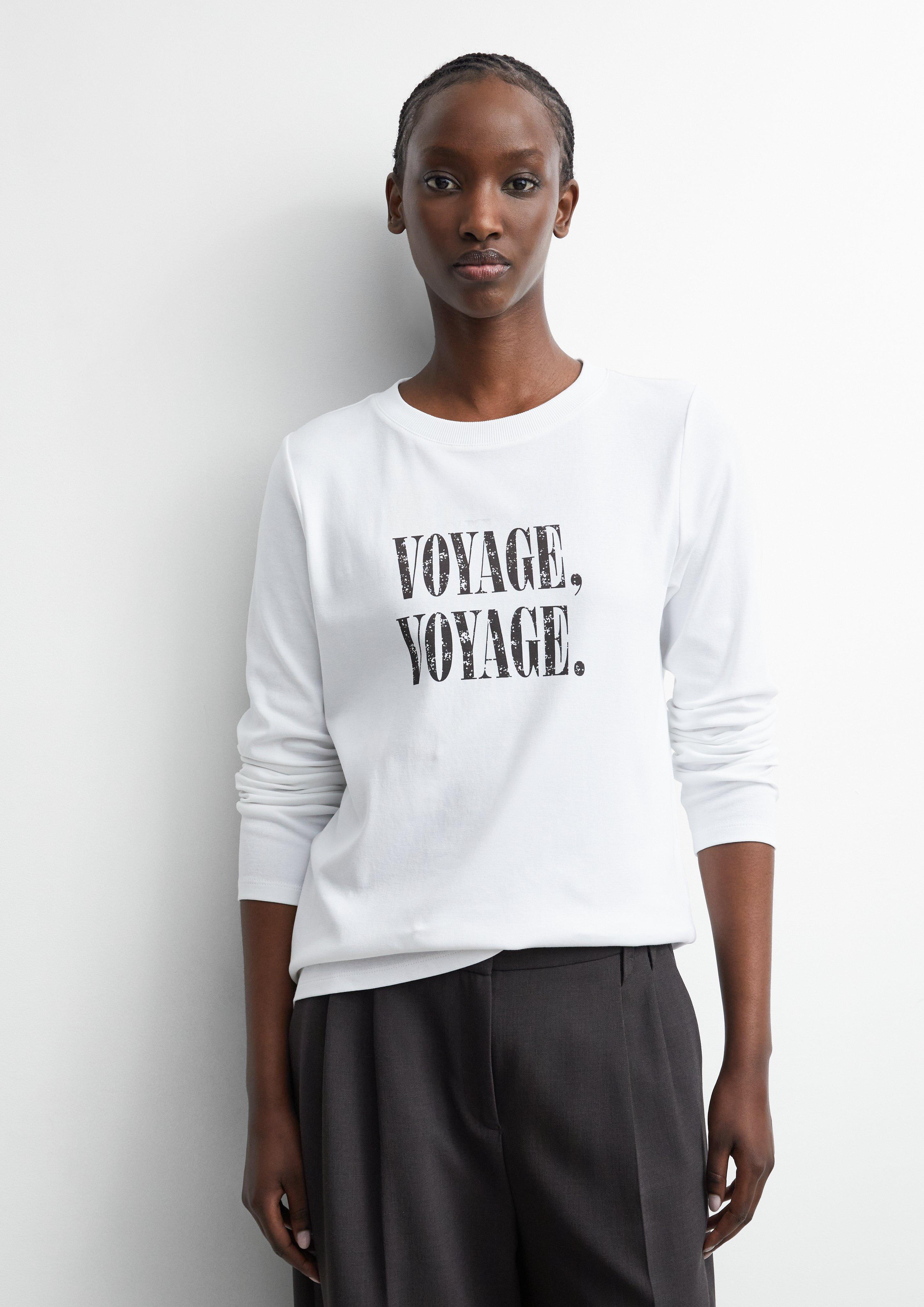 Longsleeve mit Artwork in weiß von COMMA