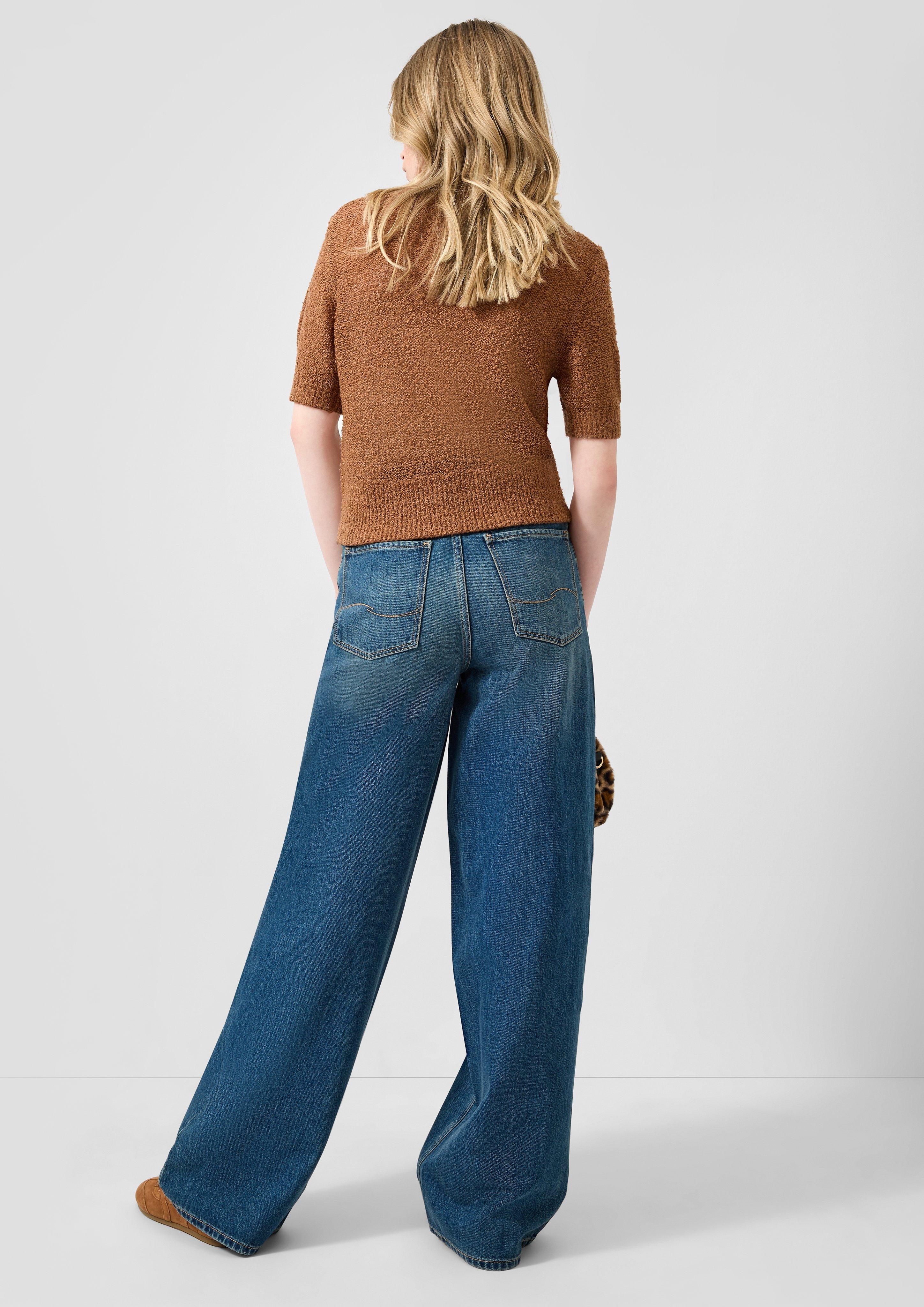 Femmes Pull en tricot en brun de QS