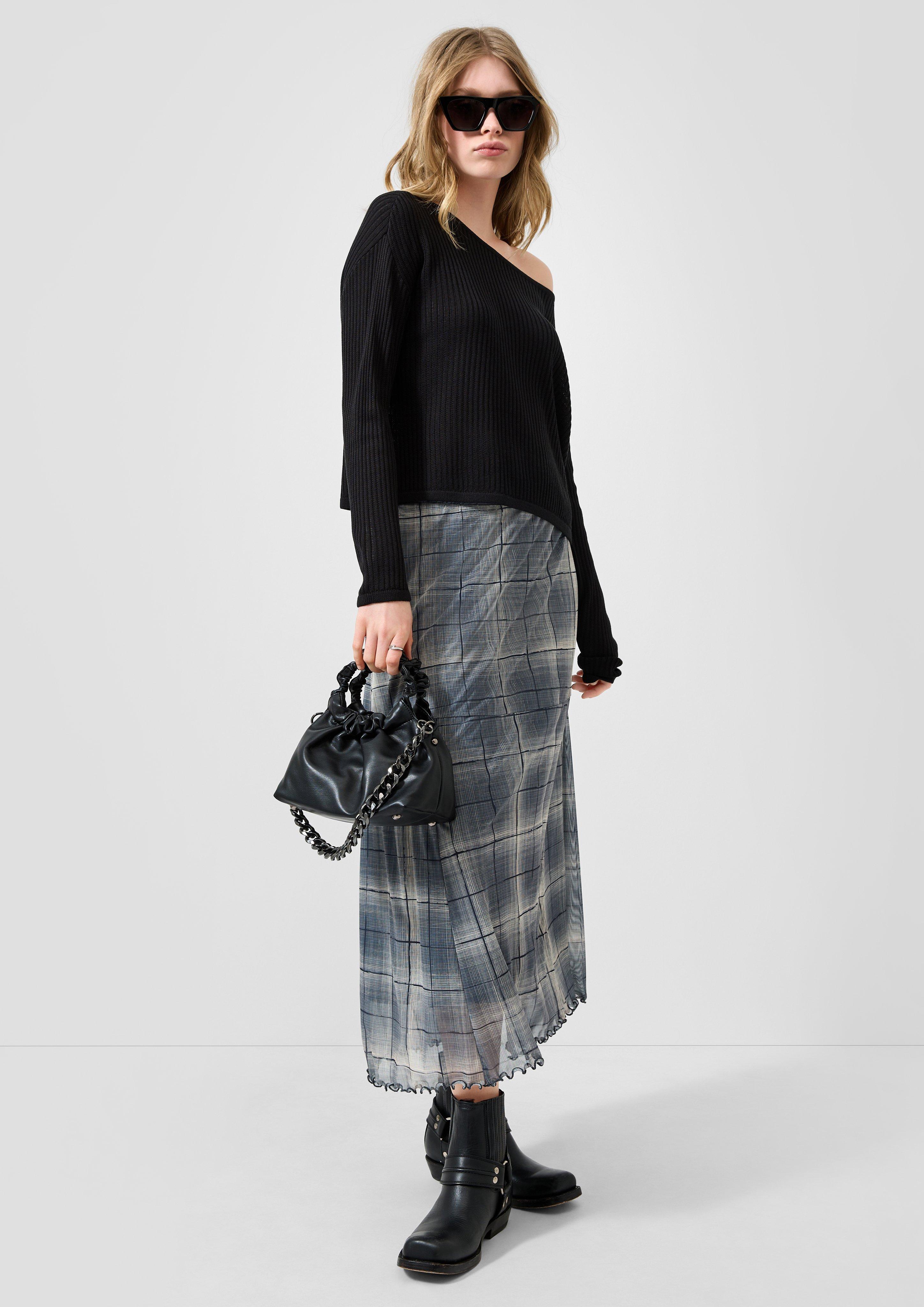 Femmes Pull en tricot en noir de QS