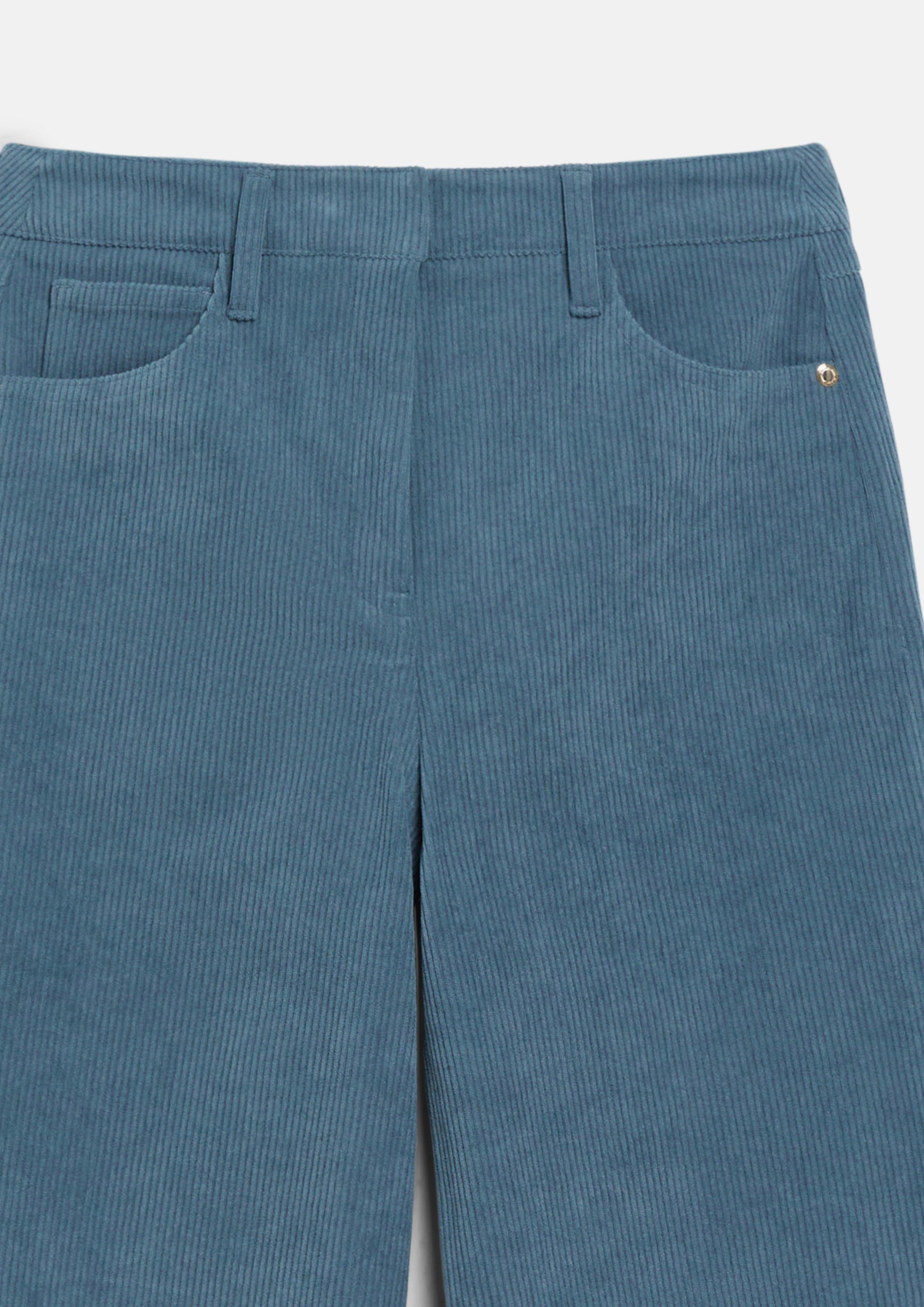 Damen Cordhose mit Wide Leg in blau von s.Oliver BLACK LABEL