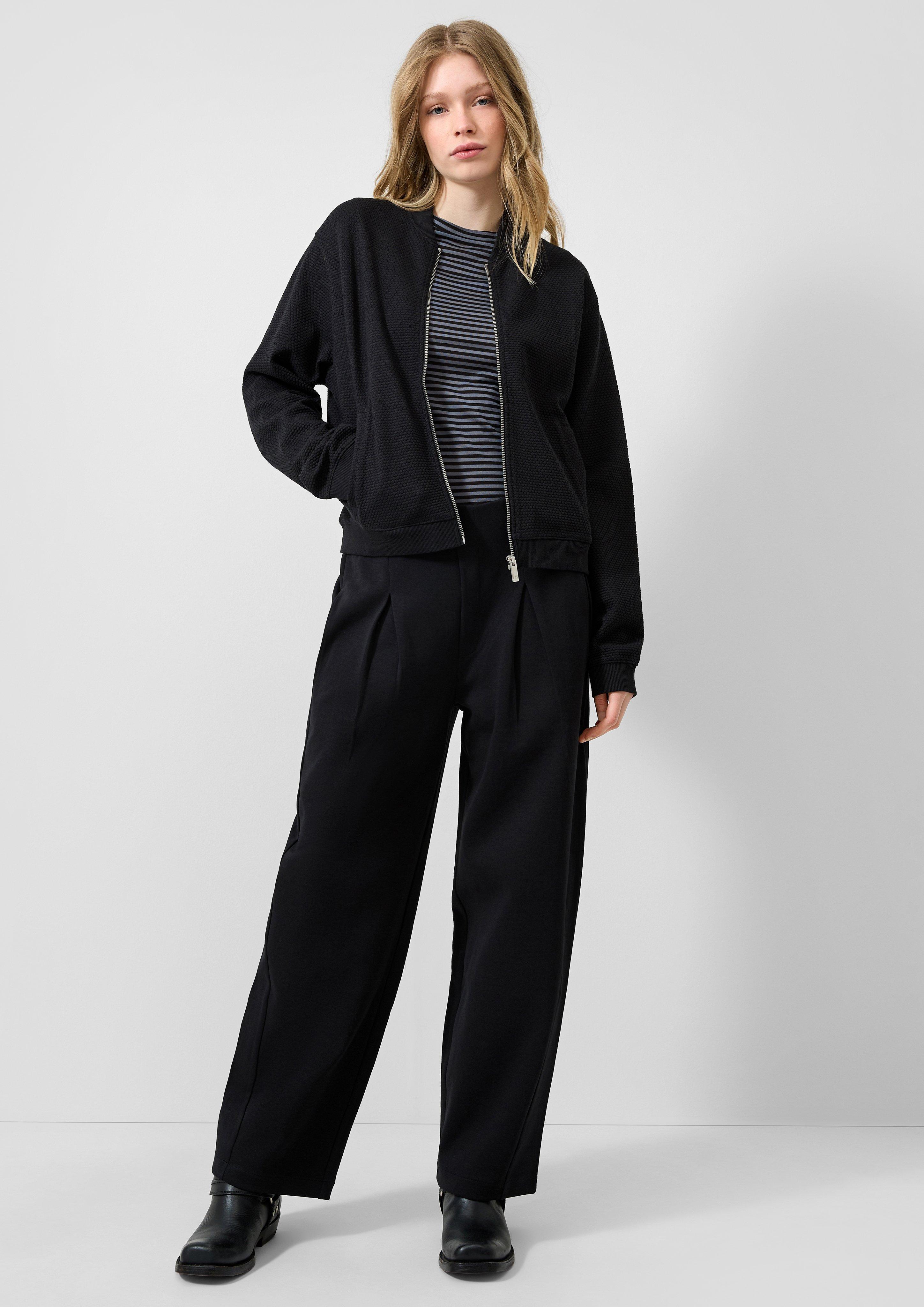 Femmes Sweat-shirt en noir de QS